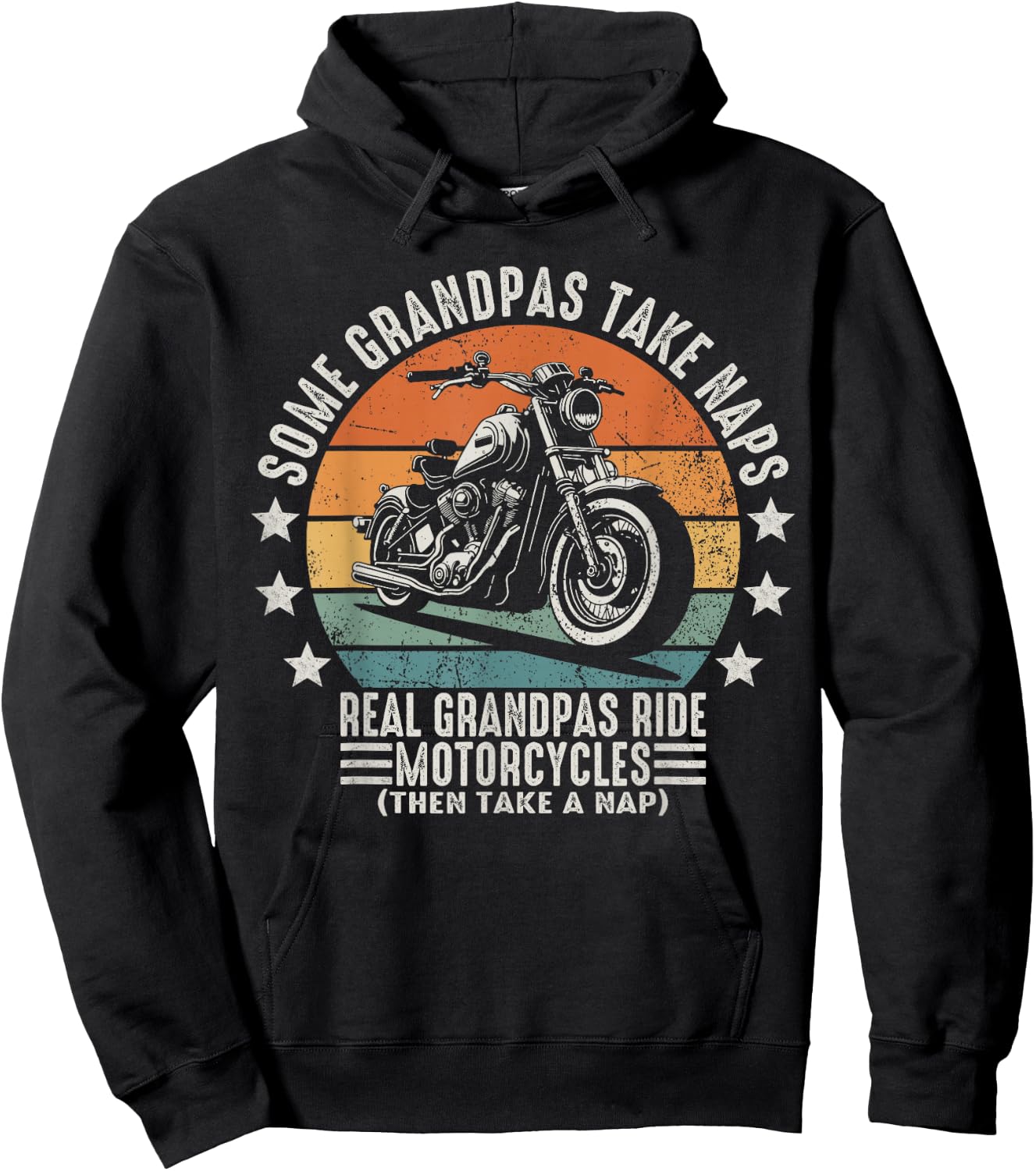 Some Grandpas Take Naps Real Grandpas Ride Motorcycles Hoodie - Hoodie | Black