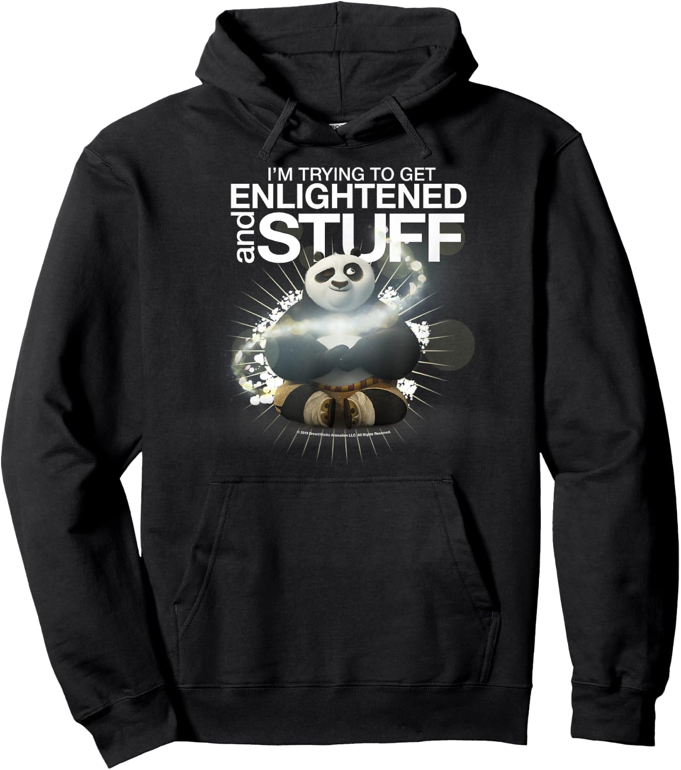 Kung Fu Panda Enlightened And Stuff Po Portrait Hoodie - Hoodie | Black