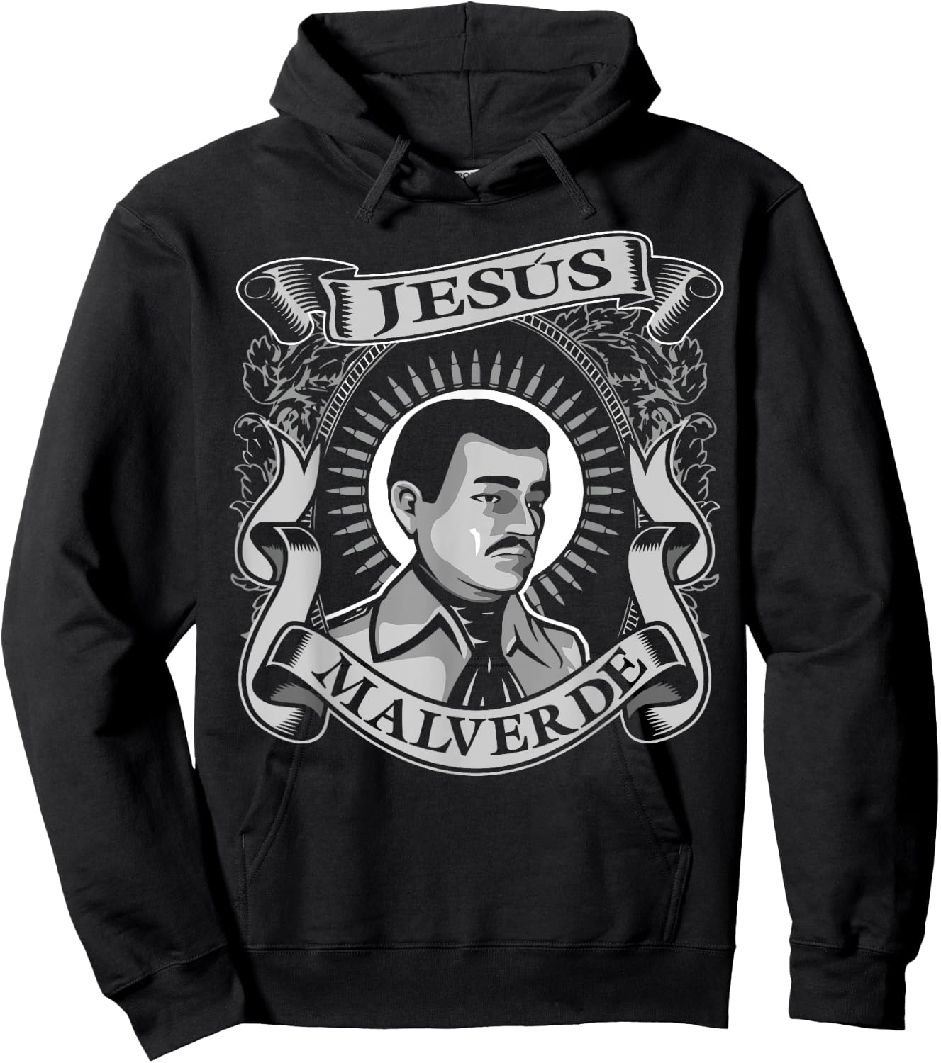 Jesus Malverde Mexican Hero Angel Of The Poor Hoodie - Hoodie | Black