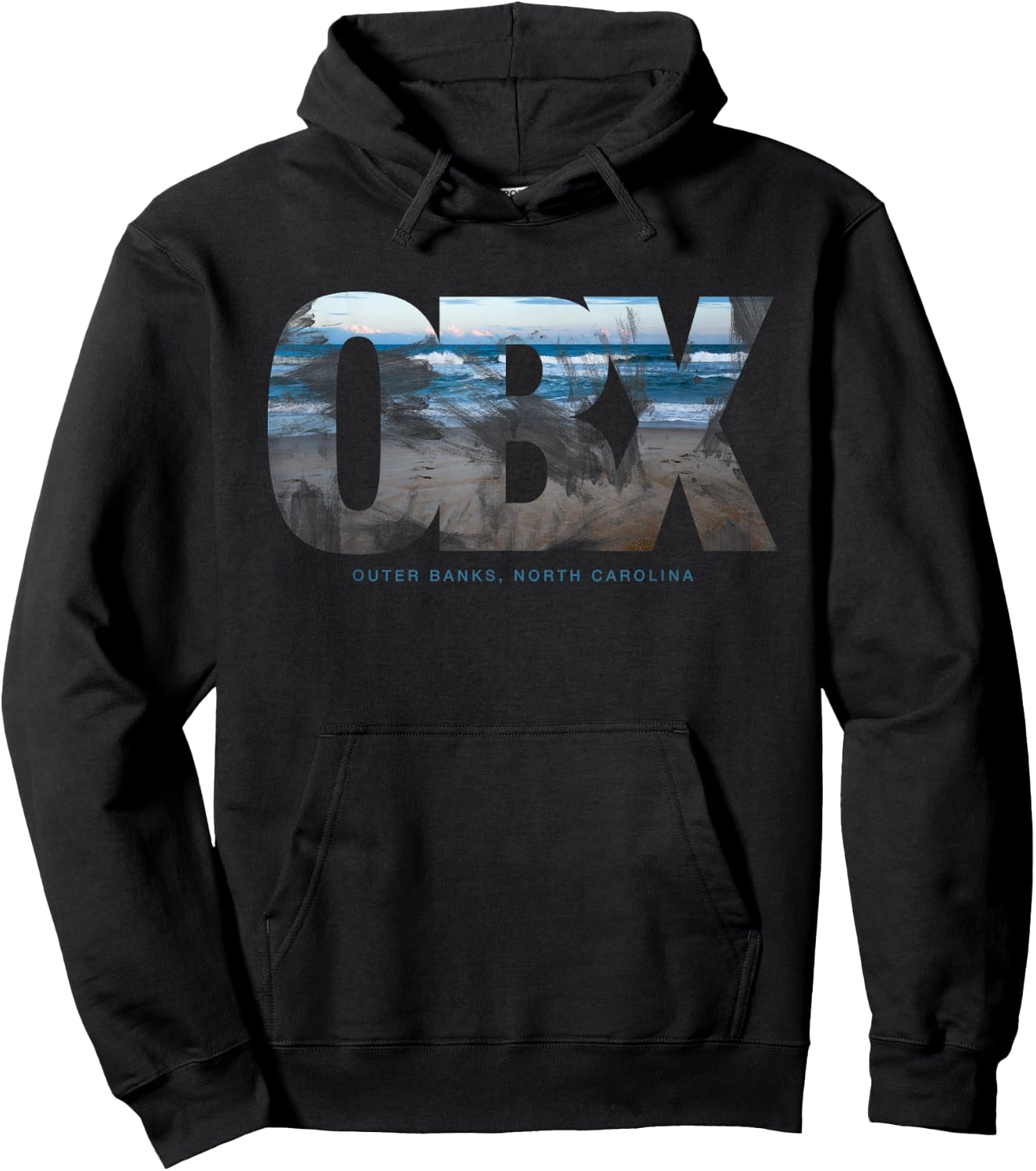RJA: OBX Outer Banks North Carolina Small Hoodie - Hoodie | Black