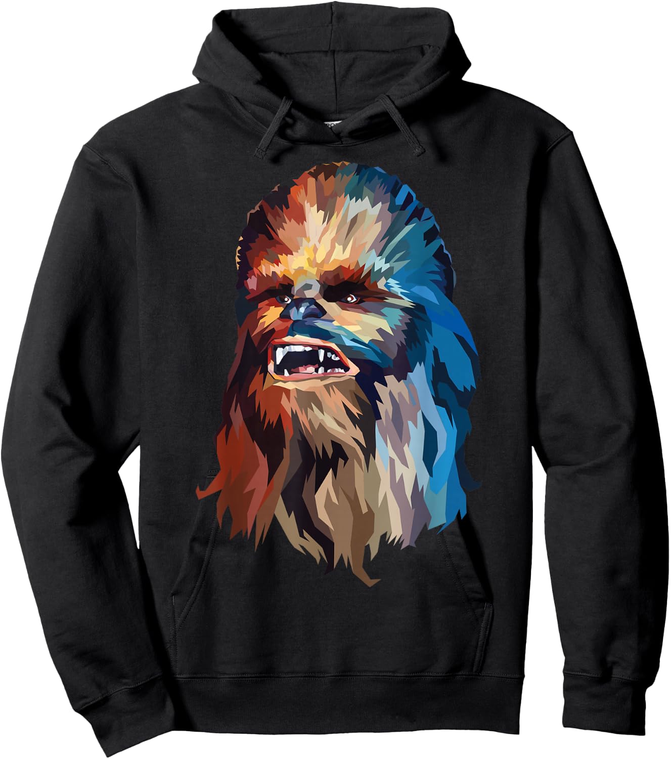 Star Wars Chewbacca Awesome Geometric Style Chewie Portrait Hoodie - Hoodie | Black