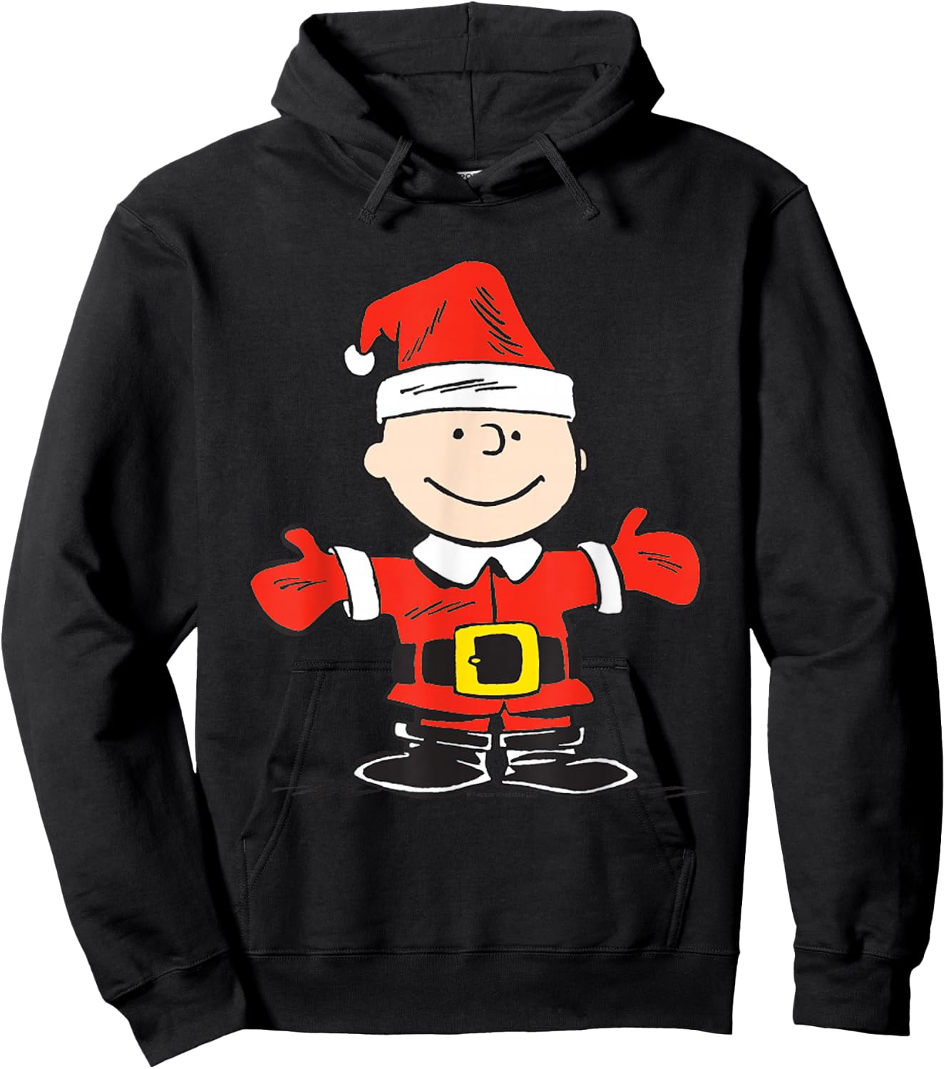 Peanuts Christmas Charlie Brown Santa Hoodie - Hoodie | Black