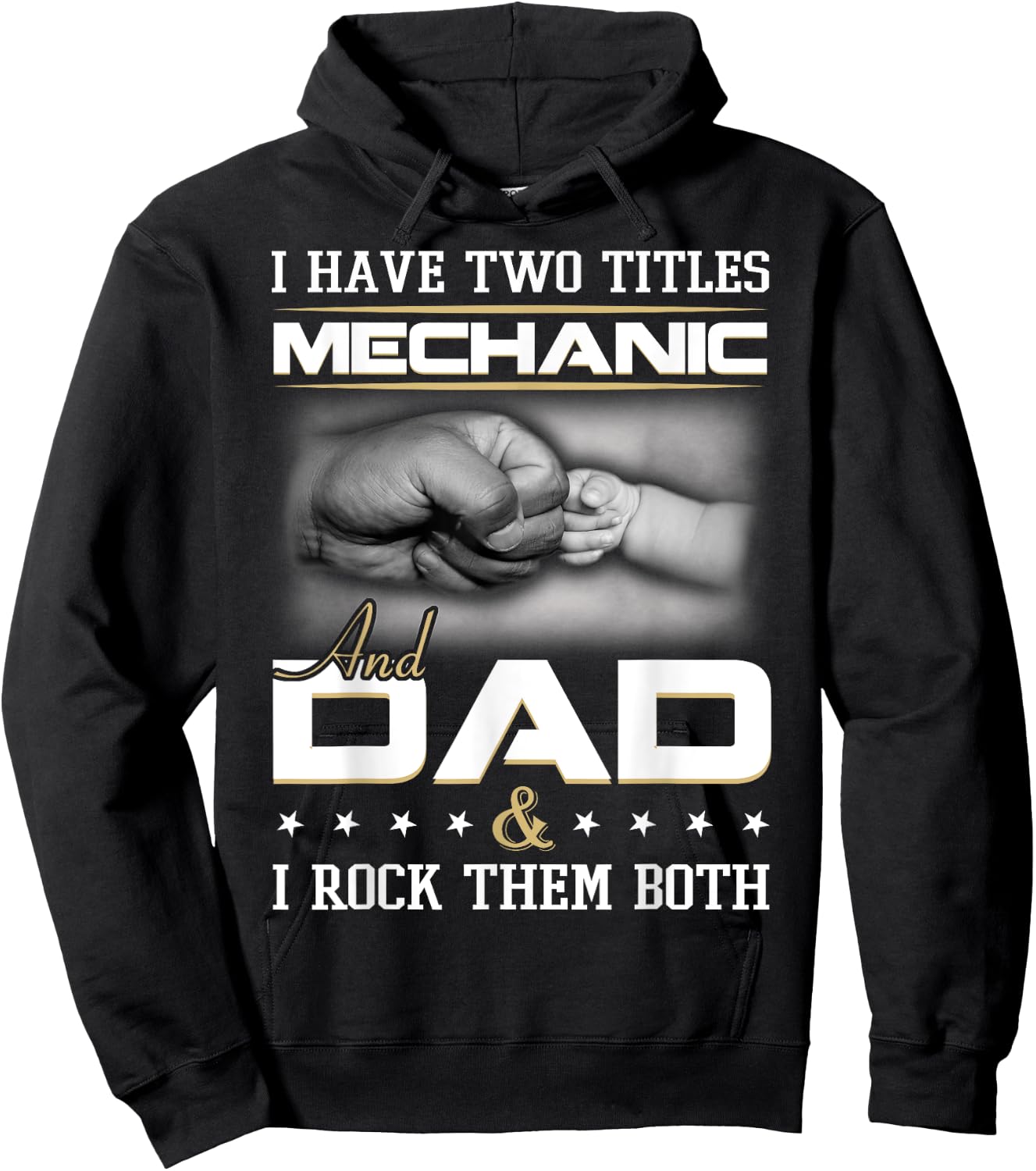 Mechanic Dad Humor Quote Design Clothing Hoodie - Hoodie | Black