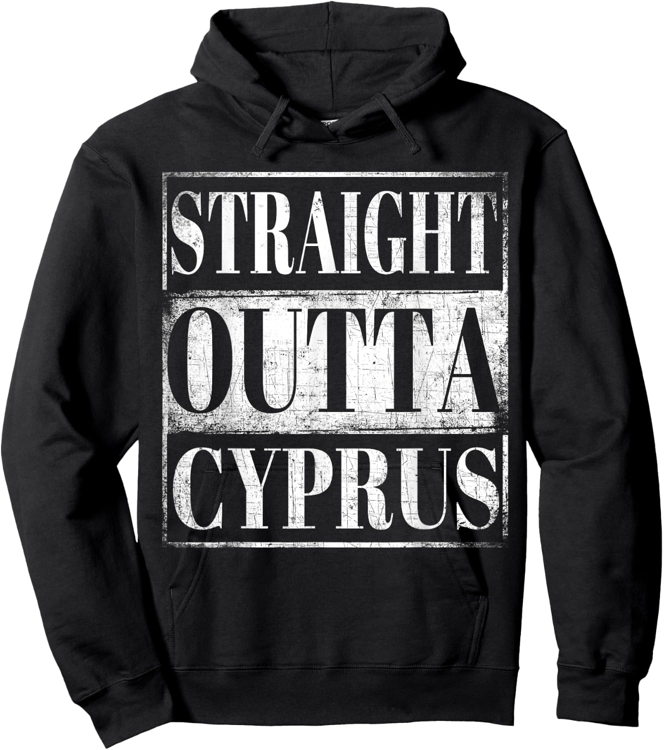 Straight Outta Cyprus Cypriot Descent Gift Shirt Hoodie - Hoodie | Black