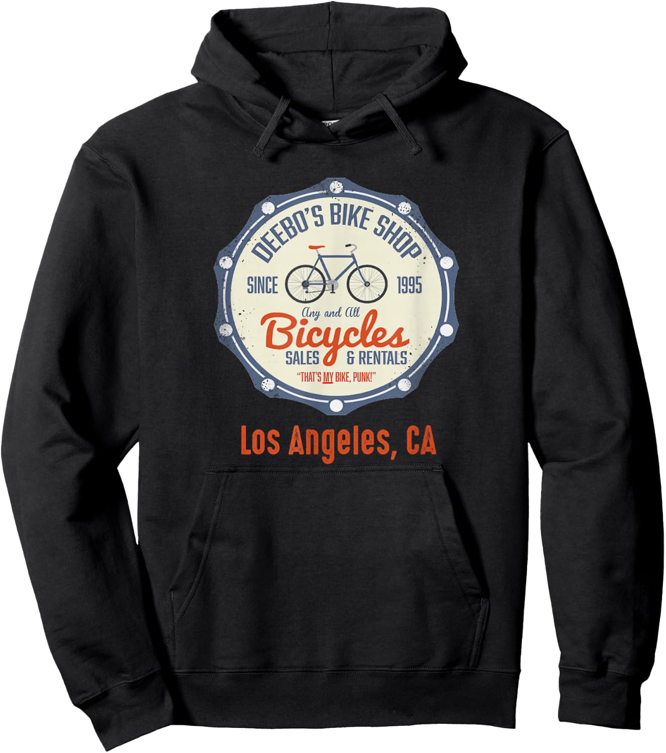 Los Angeles Shirts | Funny DEEBOS BIKE RENTALS Joke Shirt Hoodie - Hoodie | Black