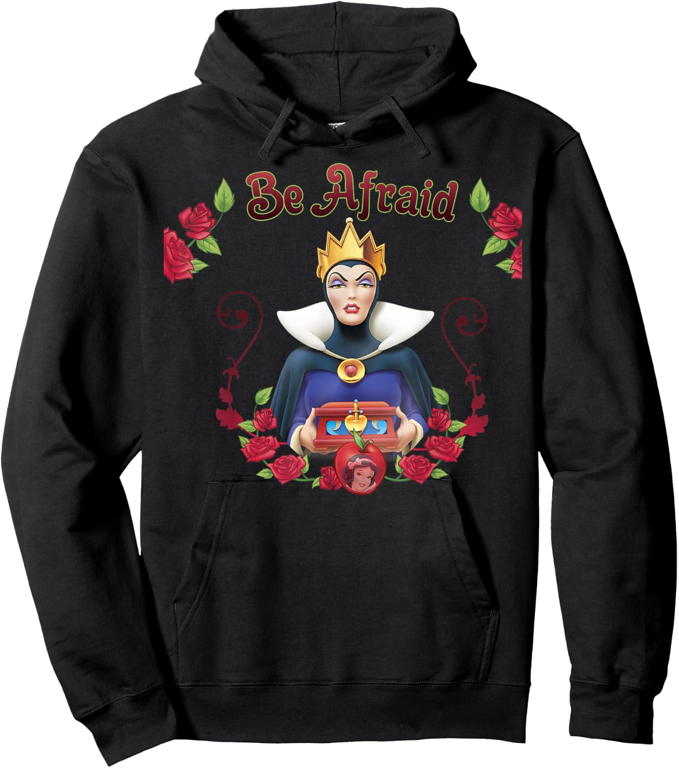 Disney Snow White Evil Queen Be Afraid Graphic Hoodie - Hoodie | Black