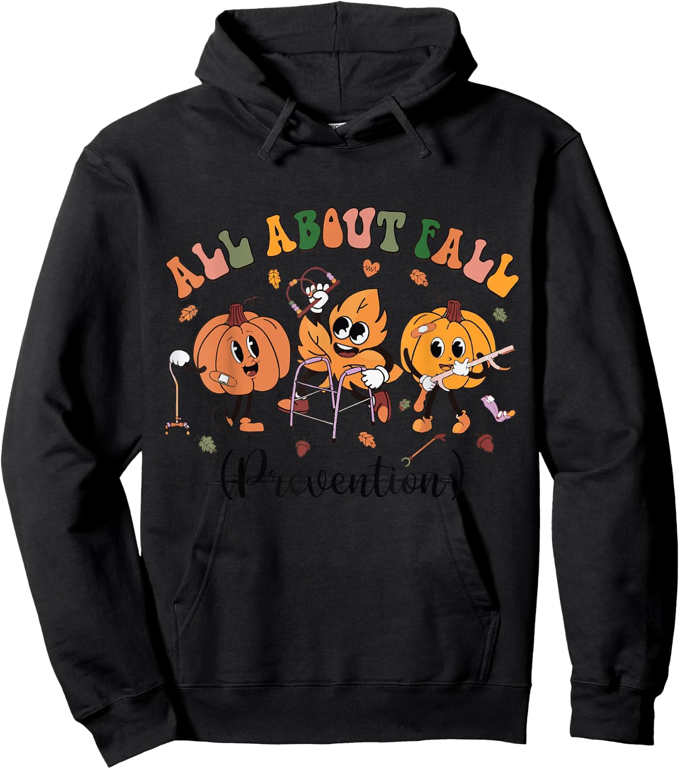 All About Fall Prevention Physical Therapy Funny OT OTA Hoodie - Hoodie | Black