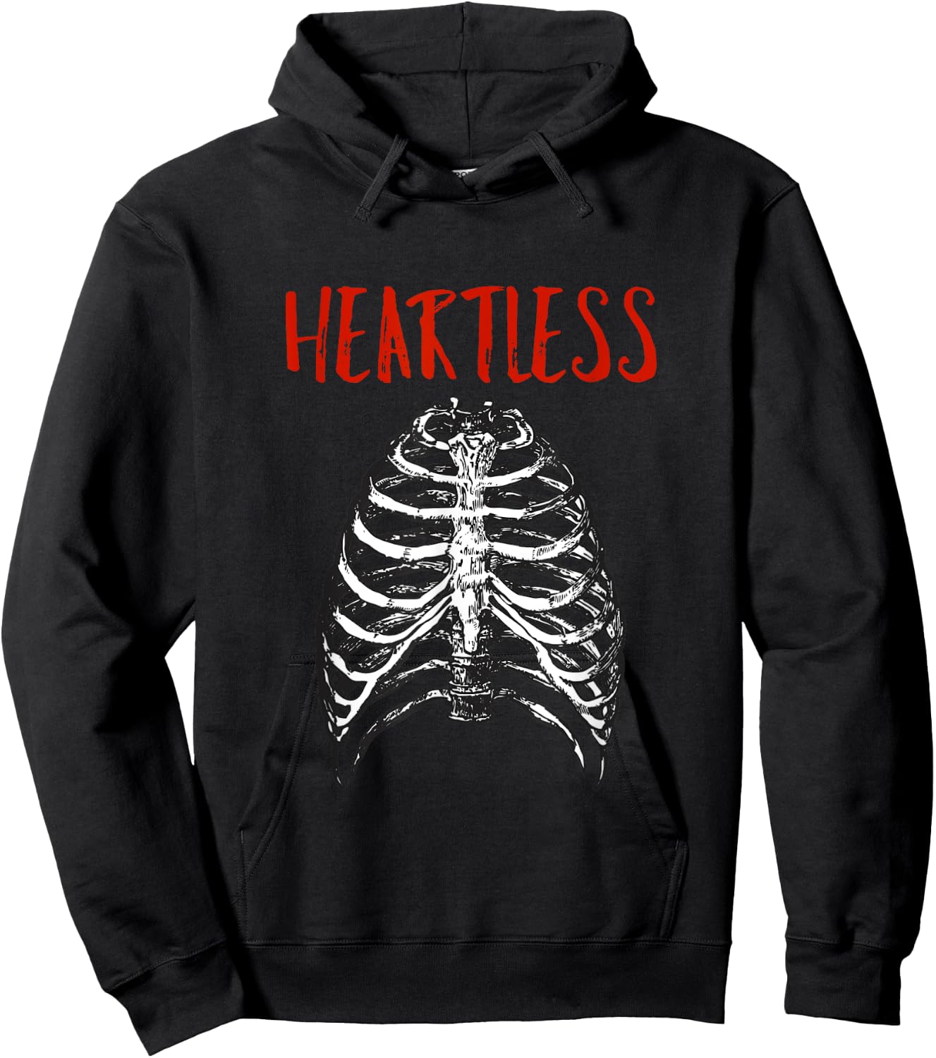 Heartless rib cage Hoodie - Hoodie | Black