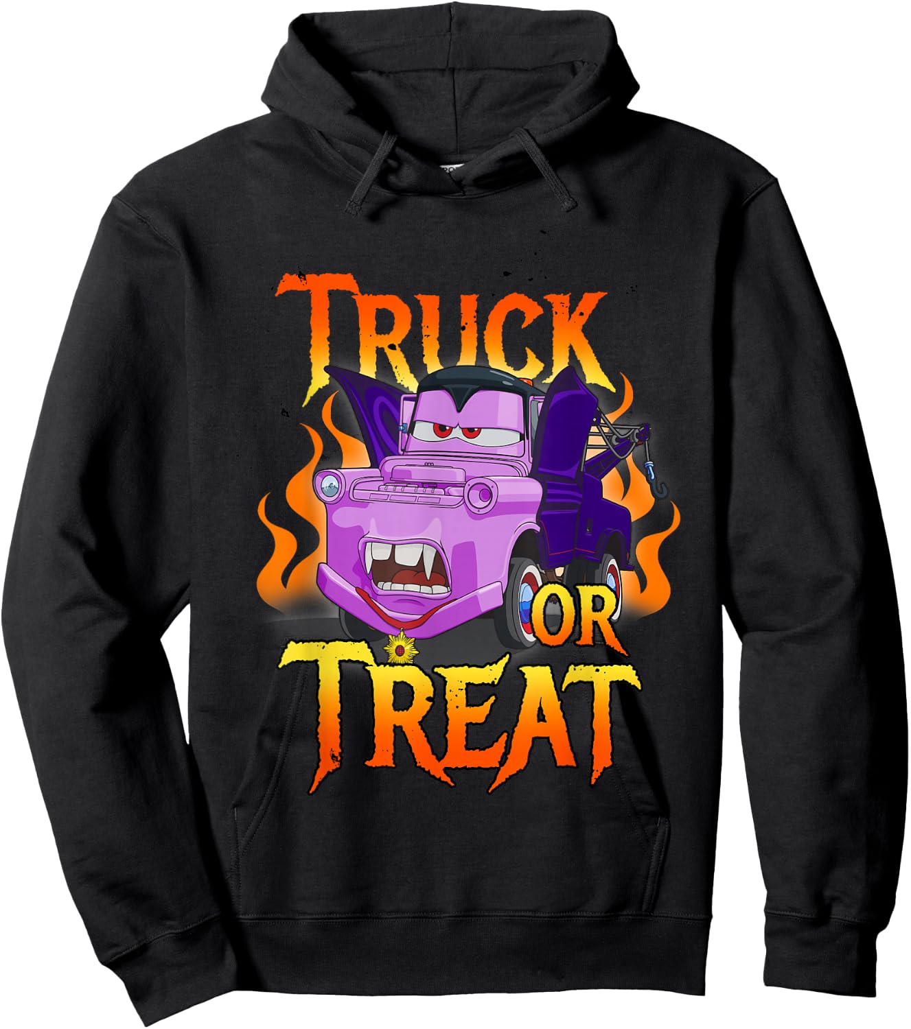 Disney Pixar Cars Halloween Vampire Truck Or Treat Hoodie - Hoodie | Black
