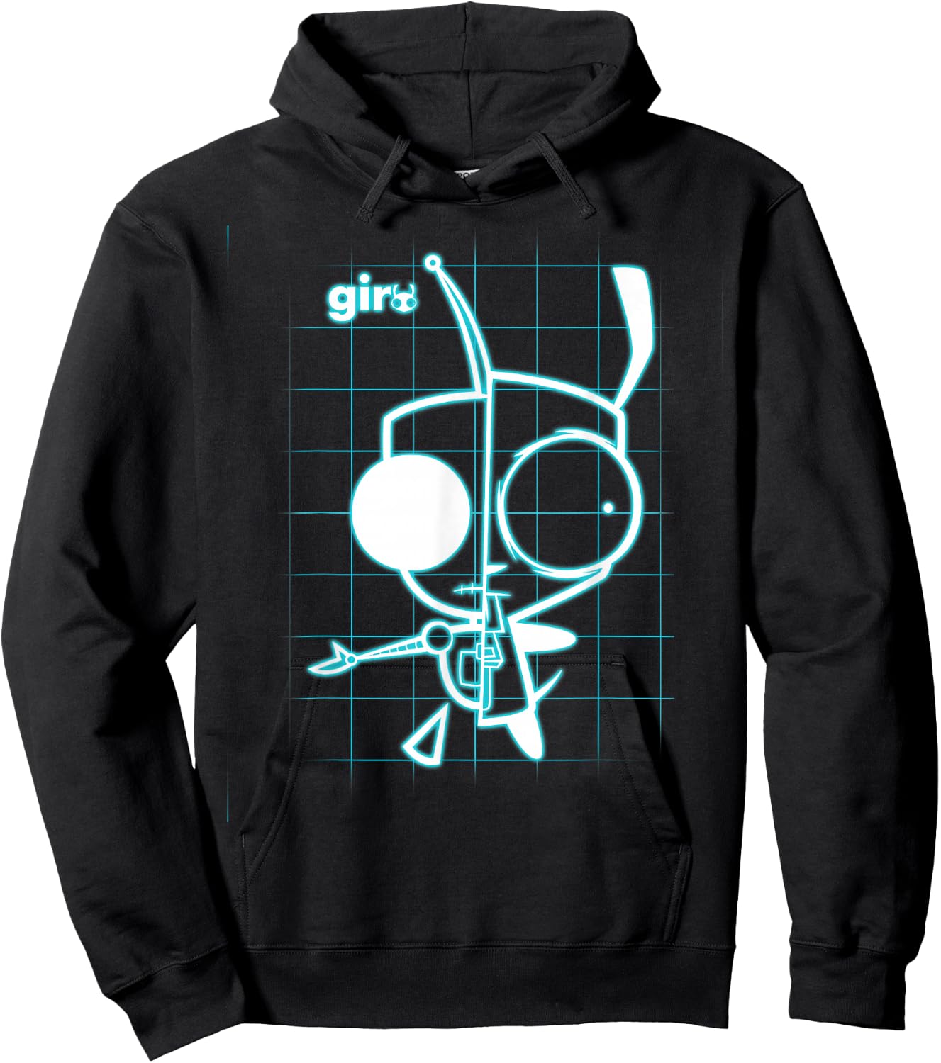 Nickelodeon Invader Zim X-Ray Schematic Gir Hoodie - Hoodie | Black