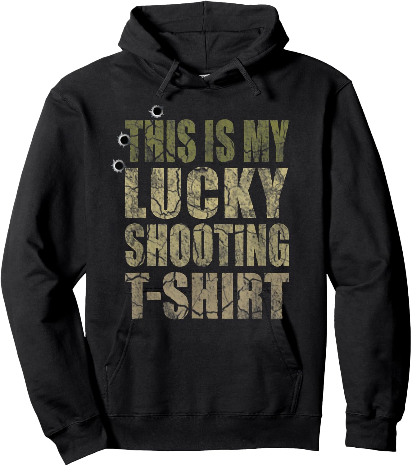 Vintage for Gun Owner & Hunter - Funny My Lucky Shooting Hoodie - Hoodie | Black