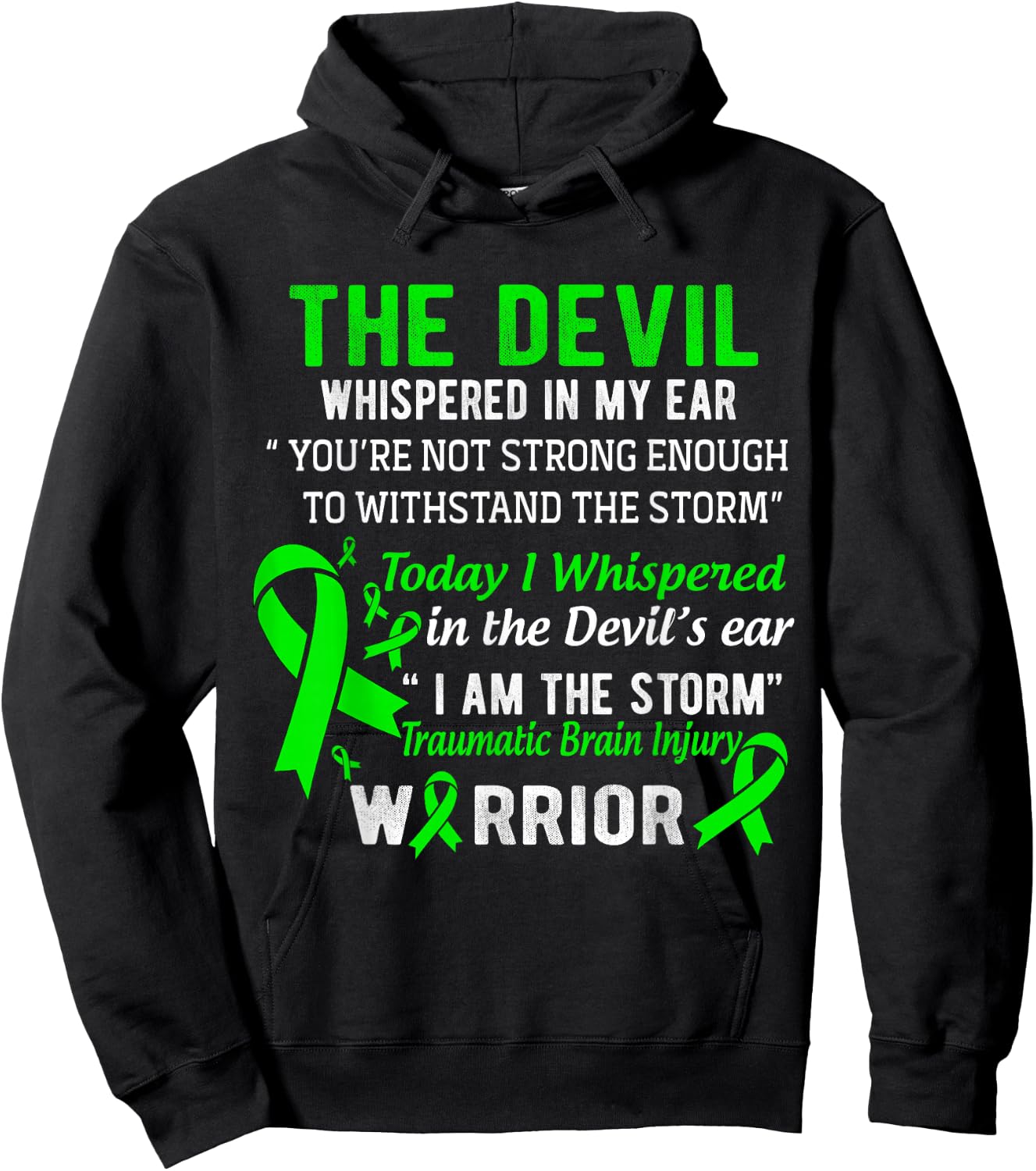 I am The Storm Traumatic Brain Injury Warrior Hoodie - Hoodie | Black