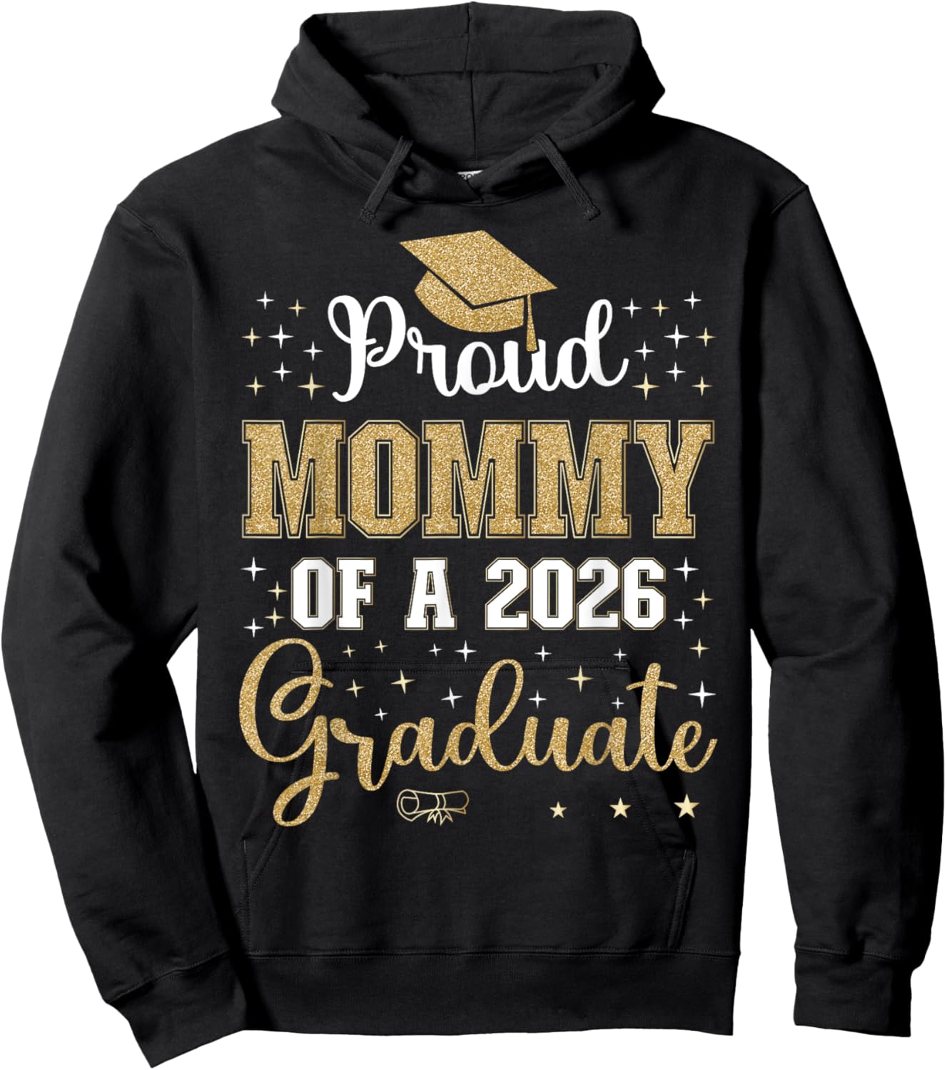 Proud Mommy of a class of 2026 graduate for graduation Hoodie - Hoodie | Black