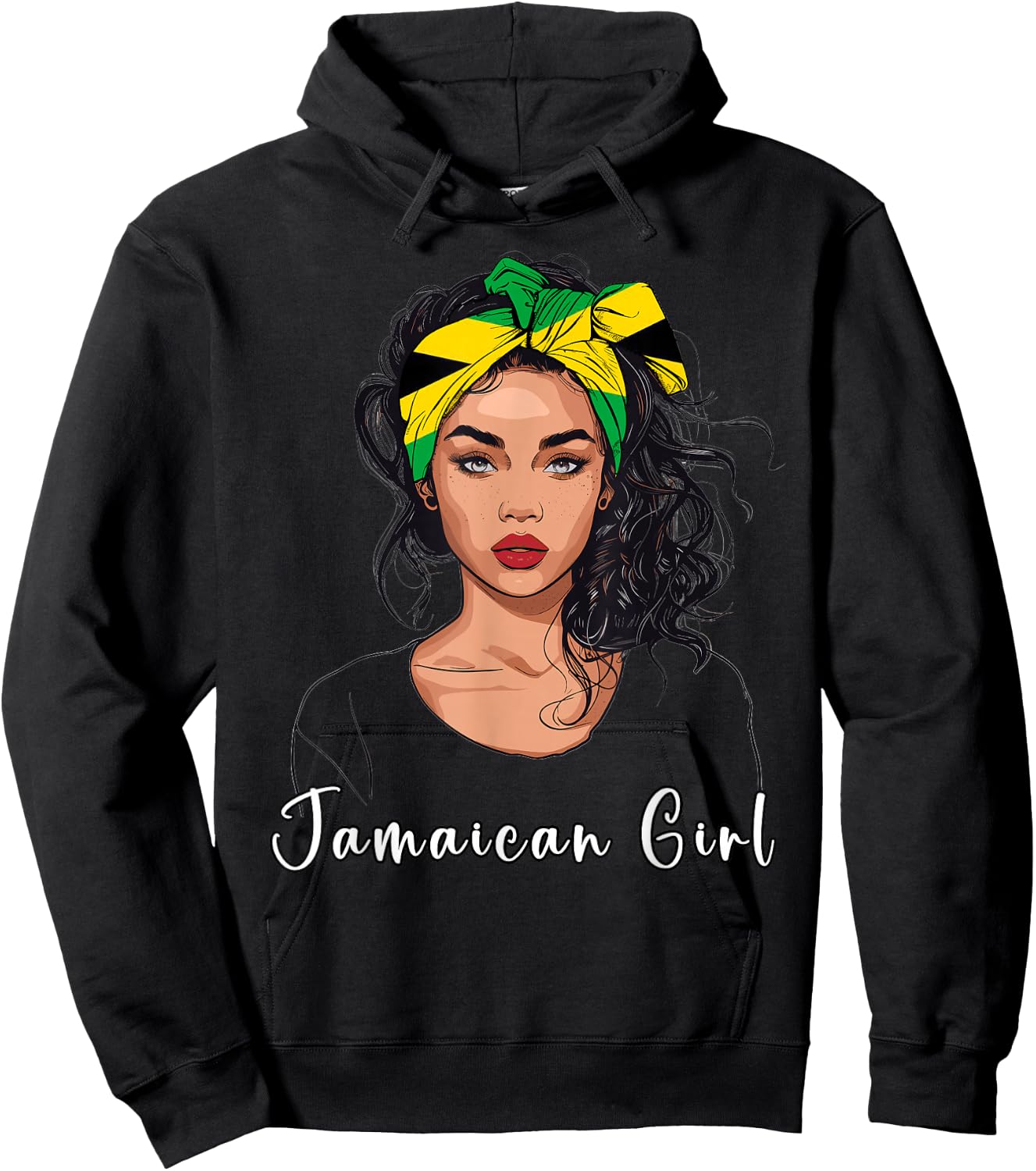 Jamaican Girl Flag Souvenirs Products Jamaica Hoodie - Hoodie | Black
