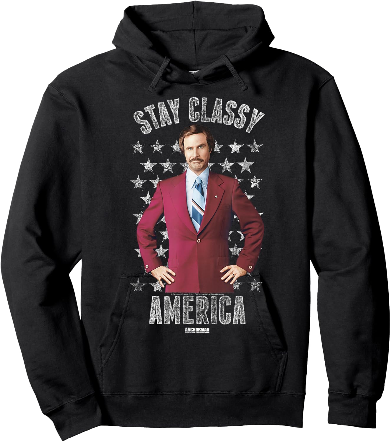 Anchorman Stay Classy America Hoodie - Hoodie | Black