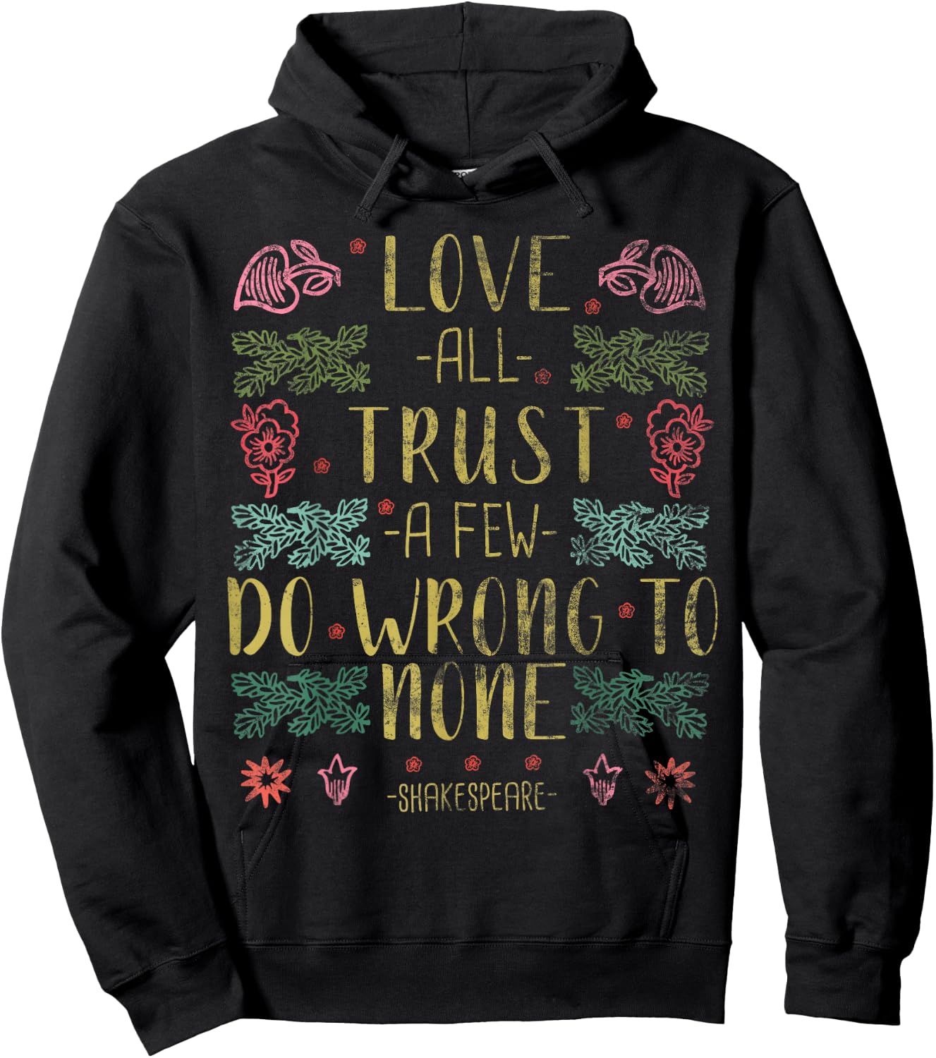 Love All Literary . Will Shakespeare Hoodie - Hoodie | Black