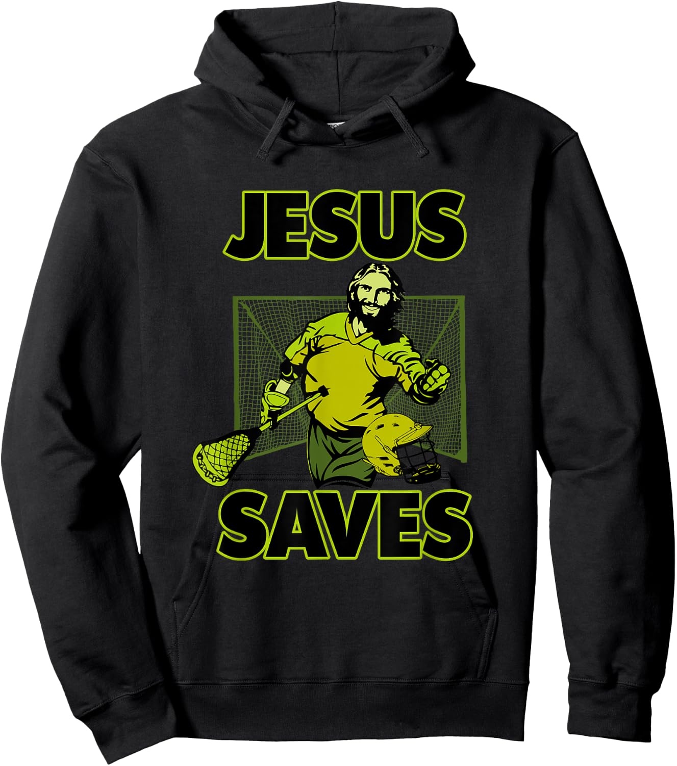 Jesus The Lacrosse Goalie Saves T Shirt For Christian Coach Hoodie - Hoodie | Black