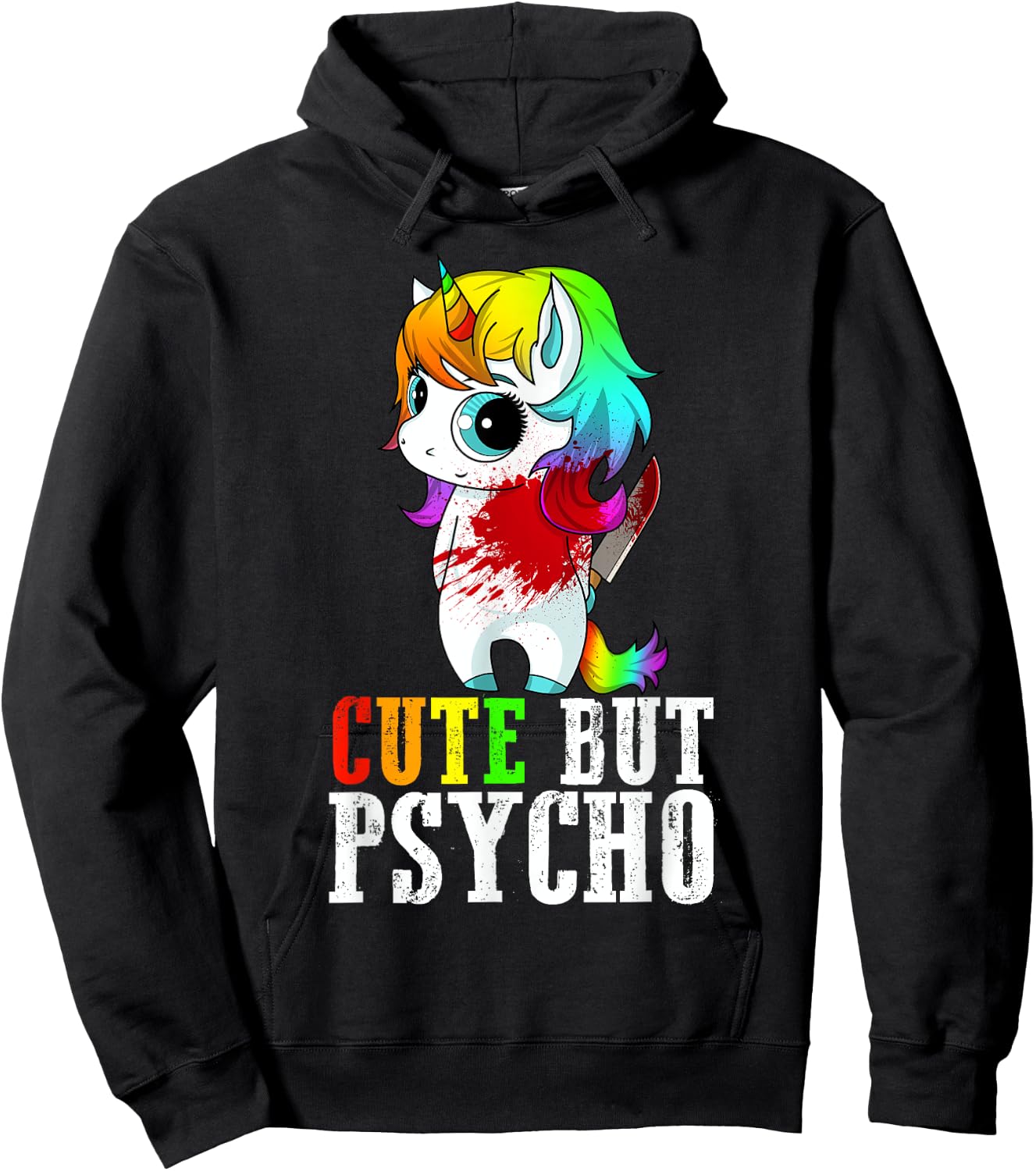 Cute But Psycho Christmas Gift Hoodie - Hoodie | Black