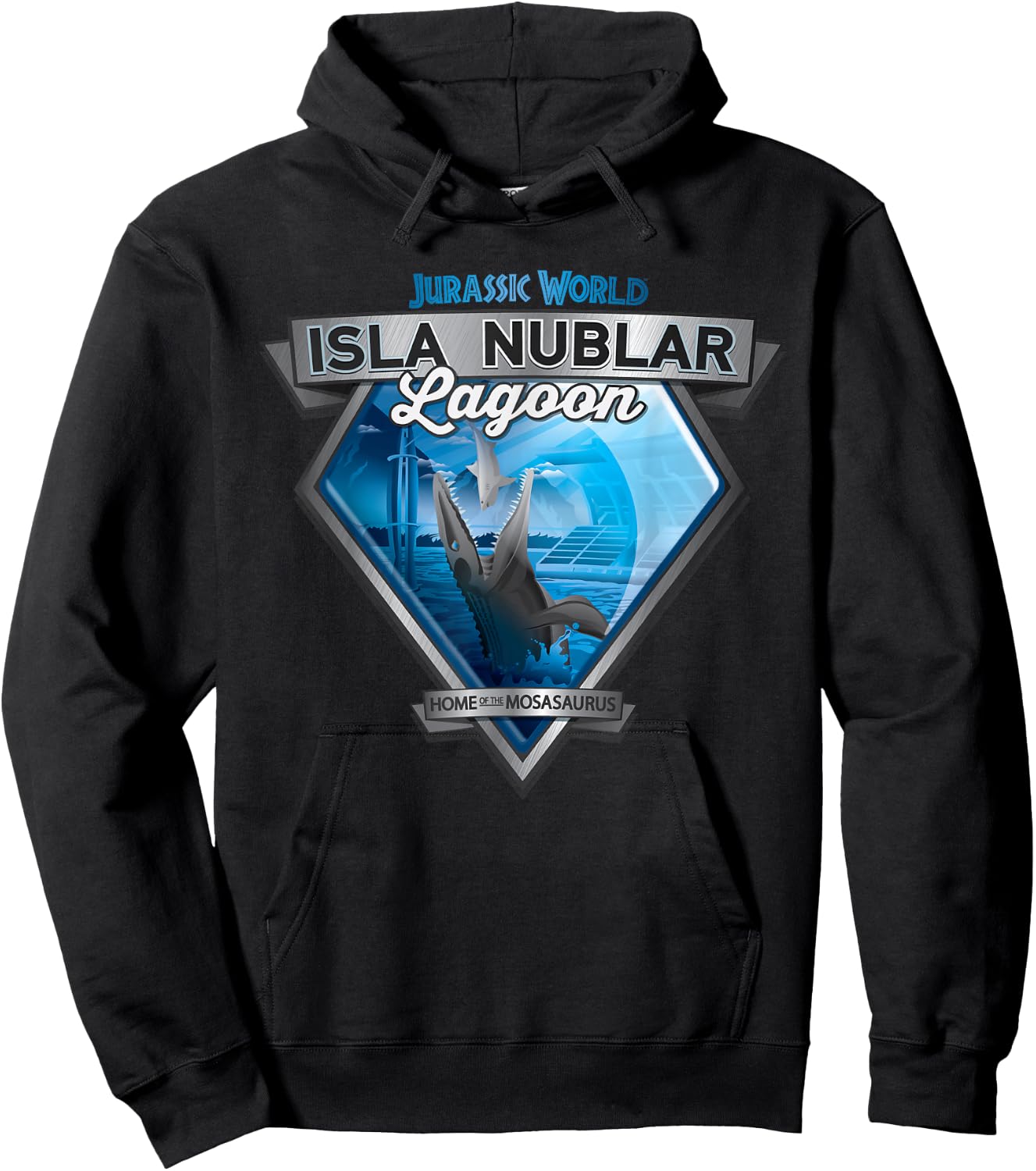 Jurassic World Mosasaurus Dino In Action Hoodie - Hoodie | Black