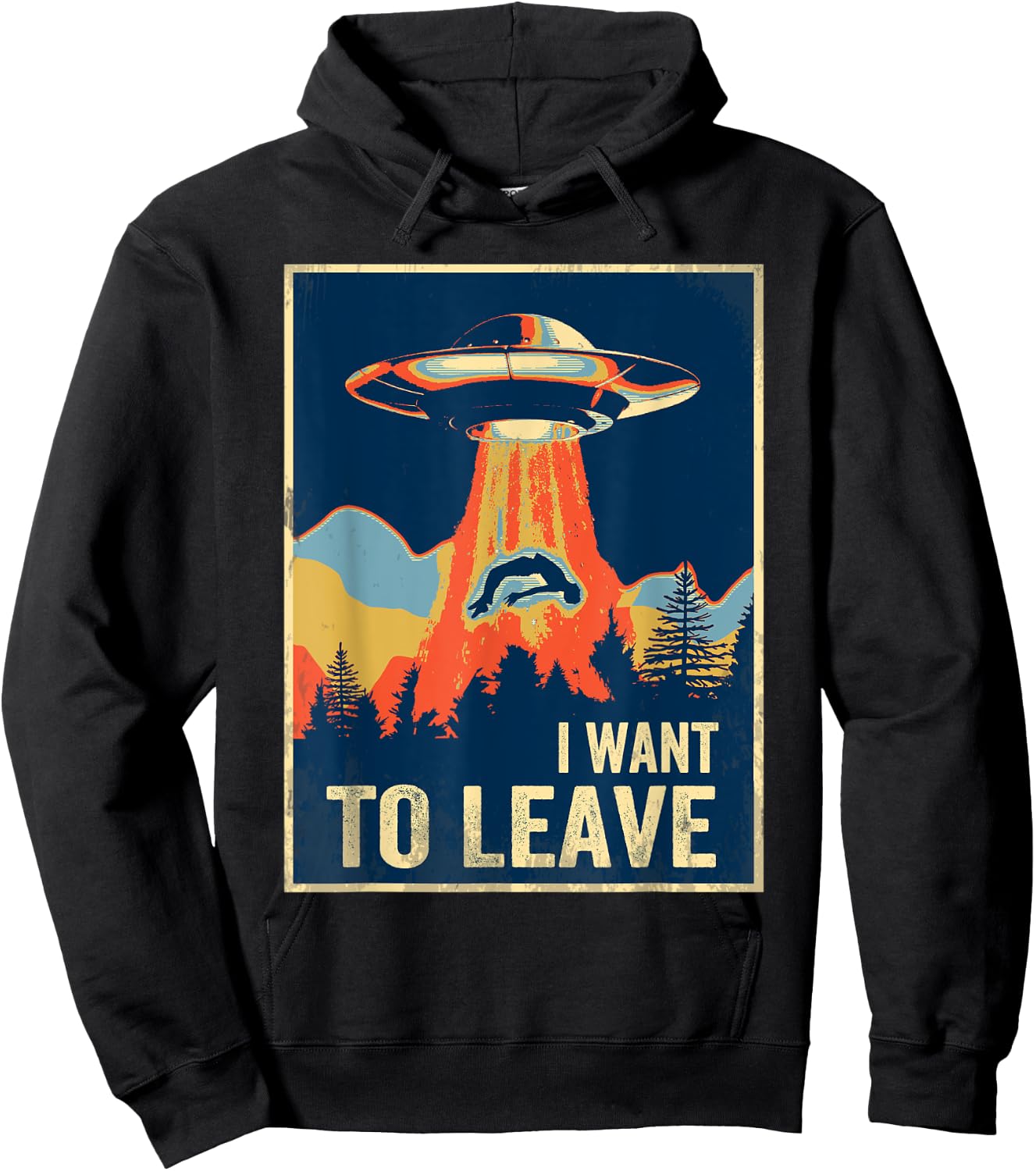 I Want To Leave Area 51 Alien UFO Hoodie - Hoodie | Black