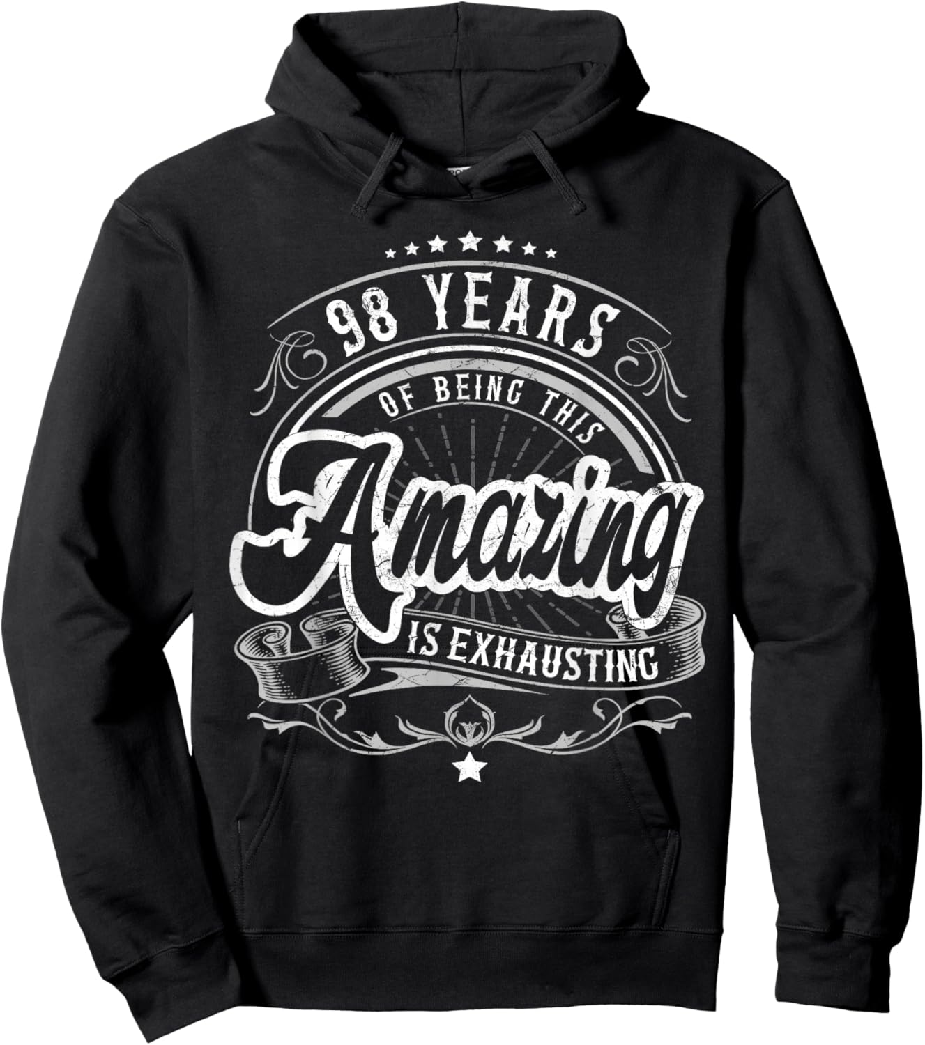 98th Birthday Being This Amazing, Funny 98th Birthday Gifts Hoodie - Hoodie | Black