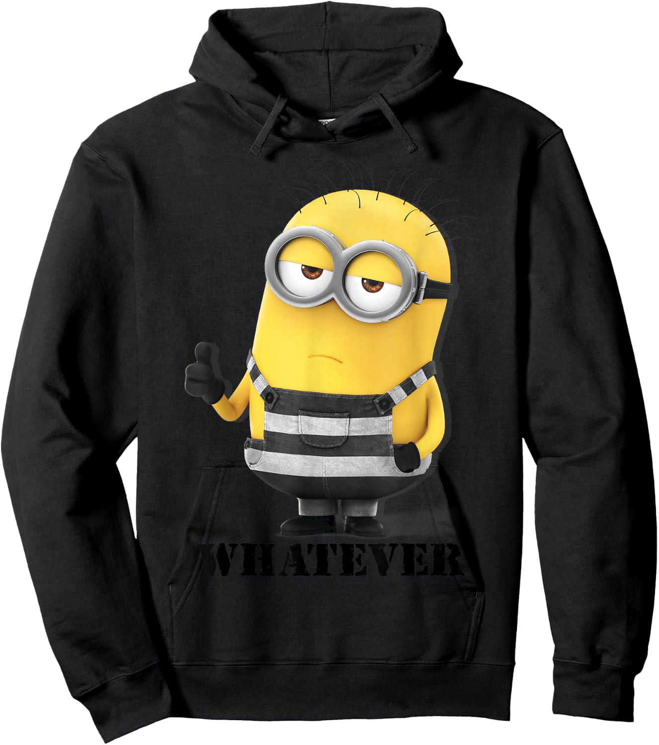 Despicable Me Minions Thumbs Up Whatever Graphic Hoodie - Hoodie | Black