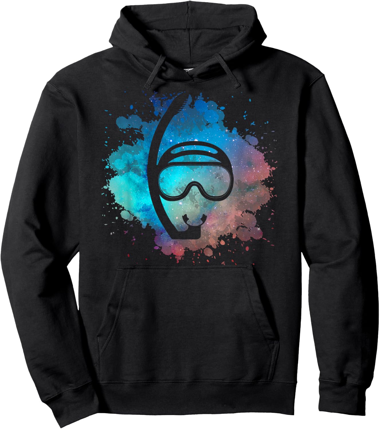 Diving Snorkel Mask Scuba Diver Snorkeling Men Women Graphic Hoodie - Hoodie | Black