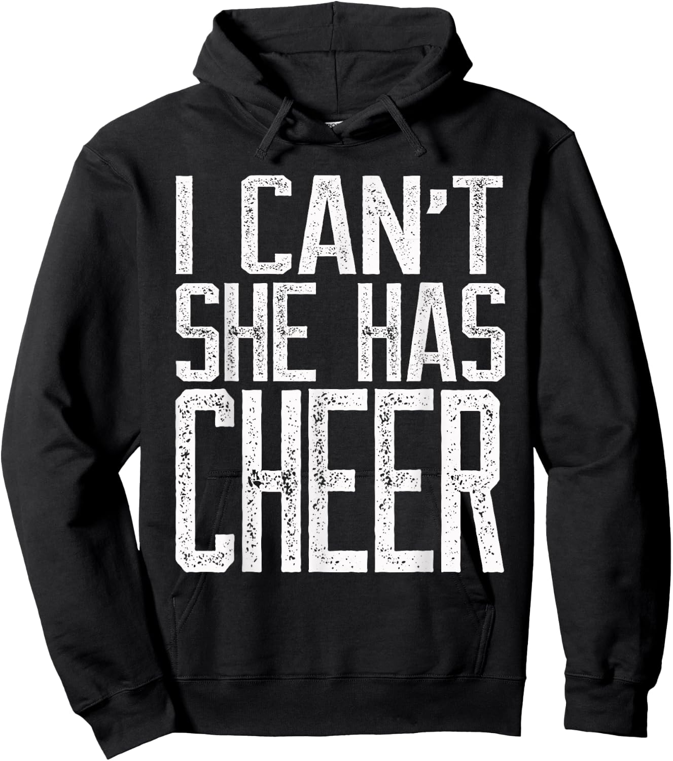I Can't She Has Cheer - Cheerleading Mom Dad Gift T Shirt Hoodie - Hoodie | Black