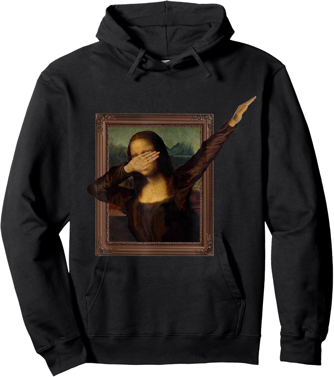 Dabbing Mona Lisa, Painting, La Gioconda Hoodie - Hoodie | Black
