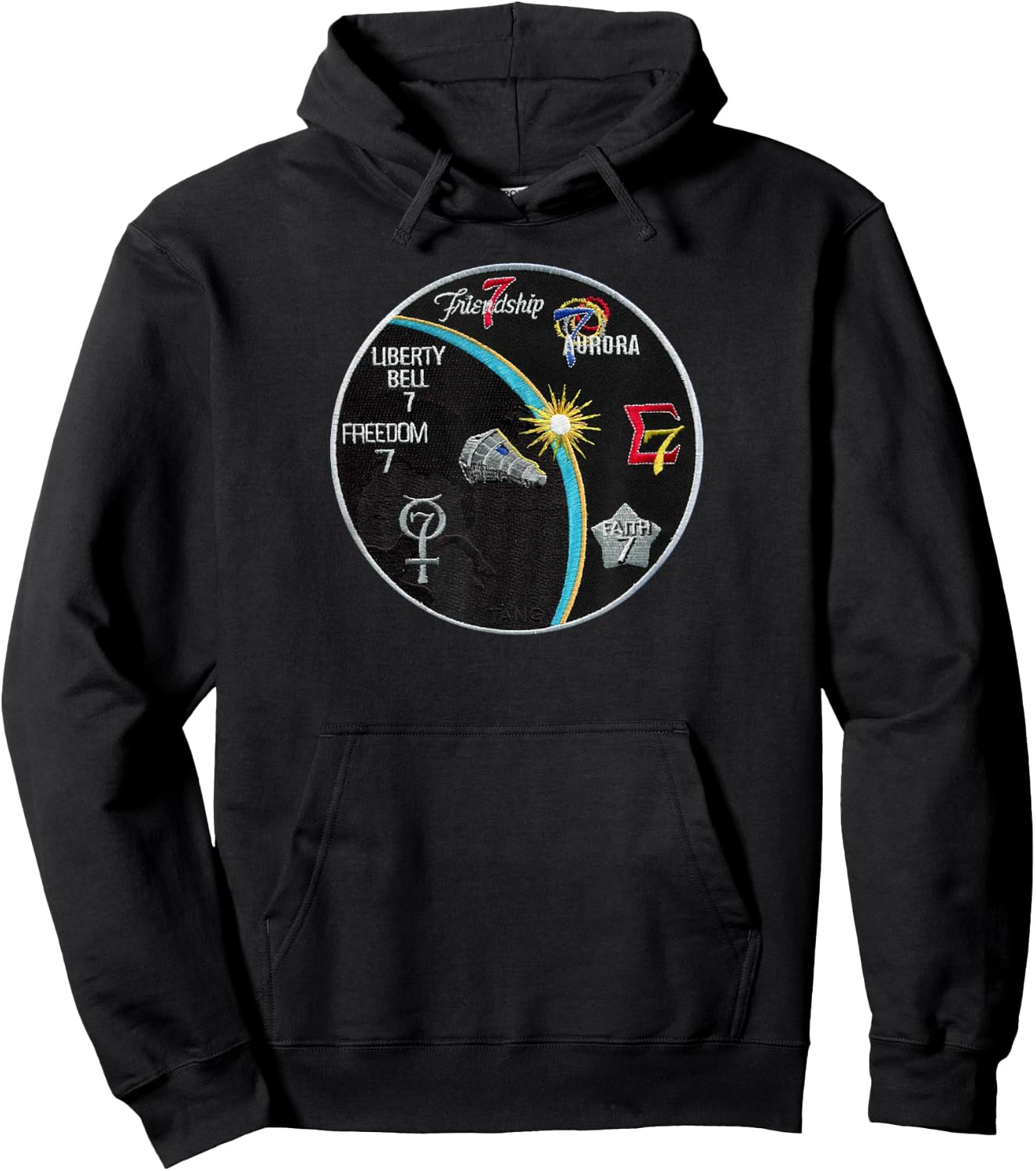 NASA Project Mercury Commemorative Patch Hoodie - Hoodie | Black