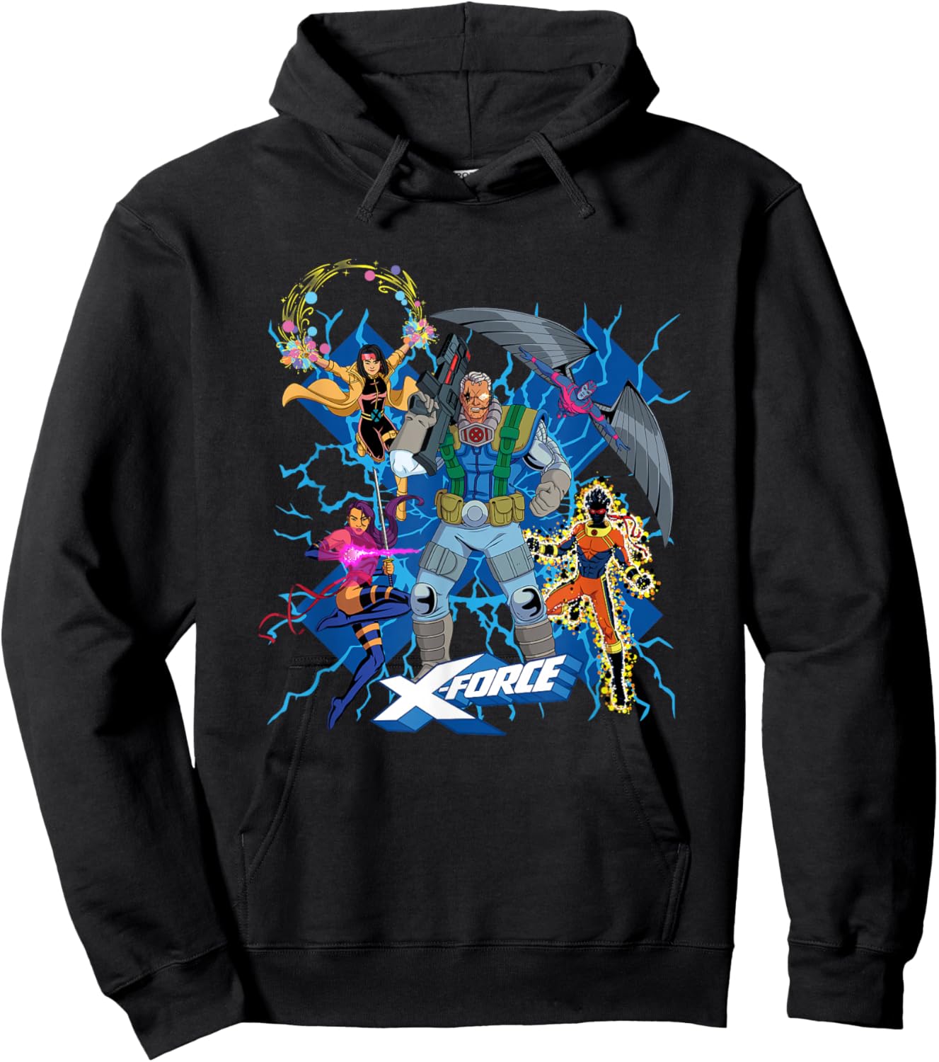 Marvel X-Men '97 X-Force Power Squad Hoodie - Hoodie | Black