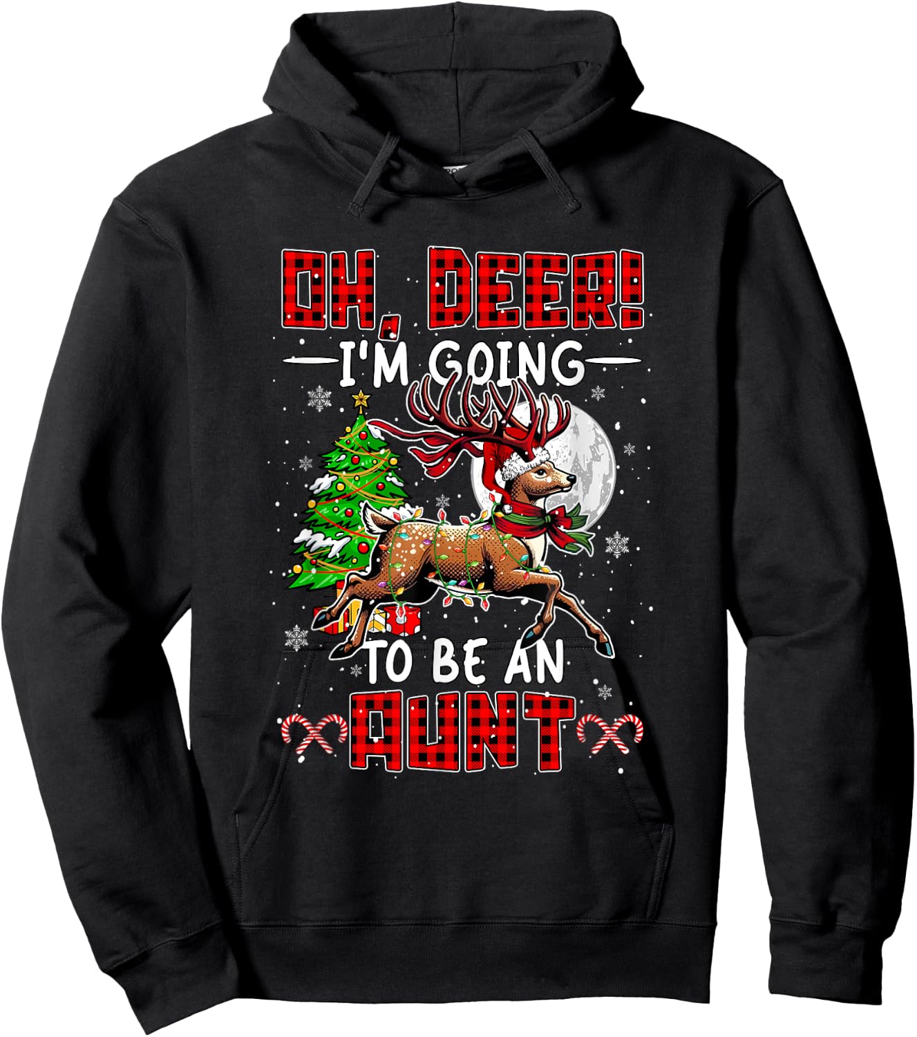 Proud Going To Be An Aunt Christmas Expecting New Baby Hoodie - Hoodie | Black