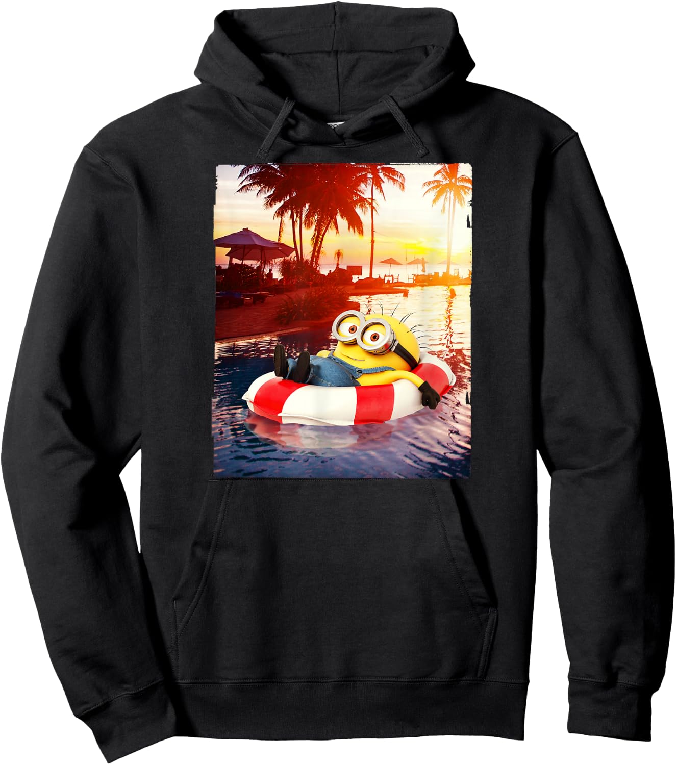 Despicable Me Minions Jerry Sunset Float Graphic Hoodie - Hoodie | Black