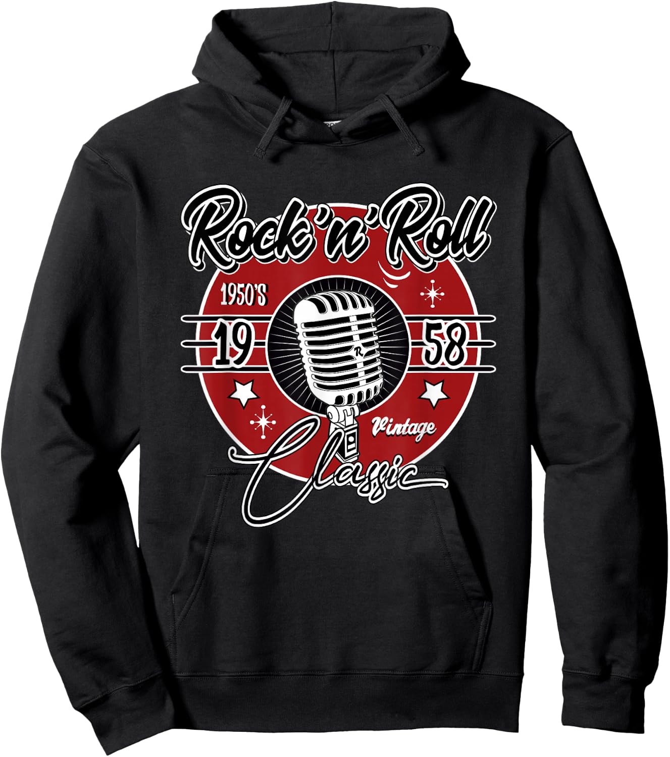 Sock Hop Clothes 50s Greaser Doo Wop Retro Rockabilly 1950s Hoodie - Hoodie | Black