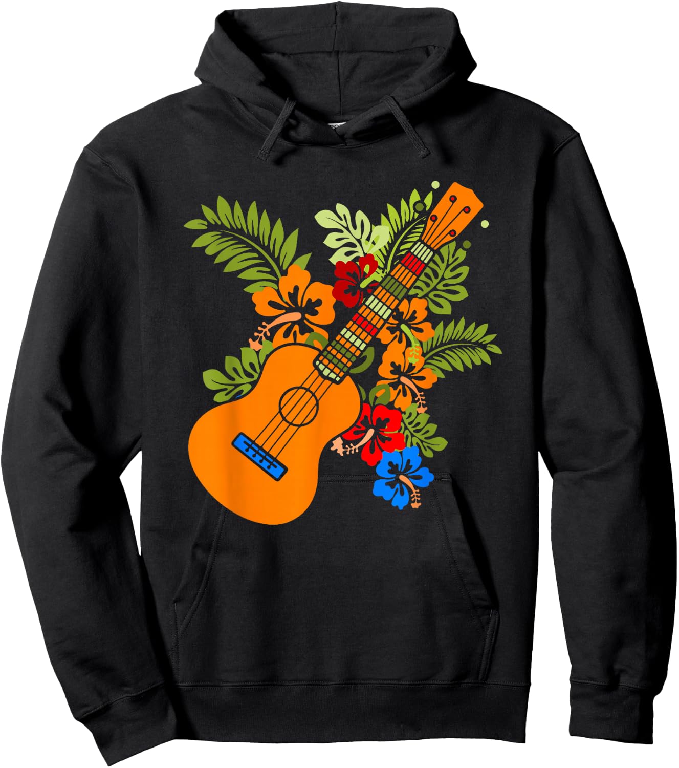 Uke Guitar Ukuele Guitarist - Ukulele Hoodie - Hoodie | Black