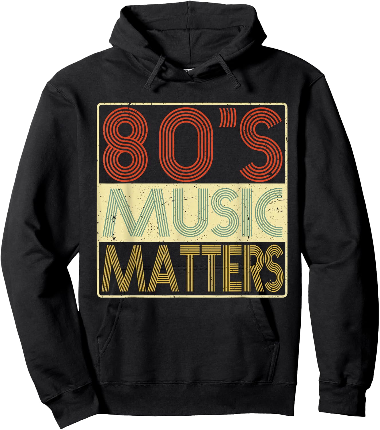80s Music - 80's Music Matters Vintage Retro Gift Hoodie - Hoodie | Black