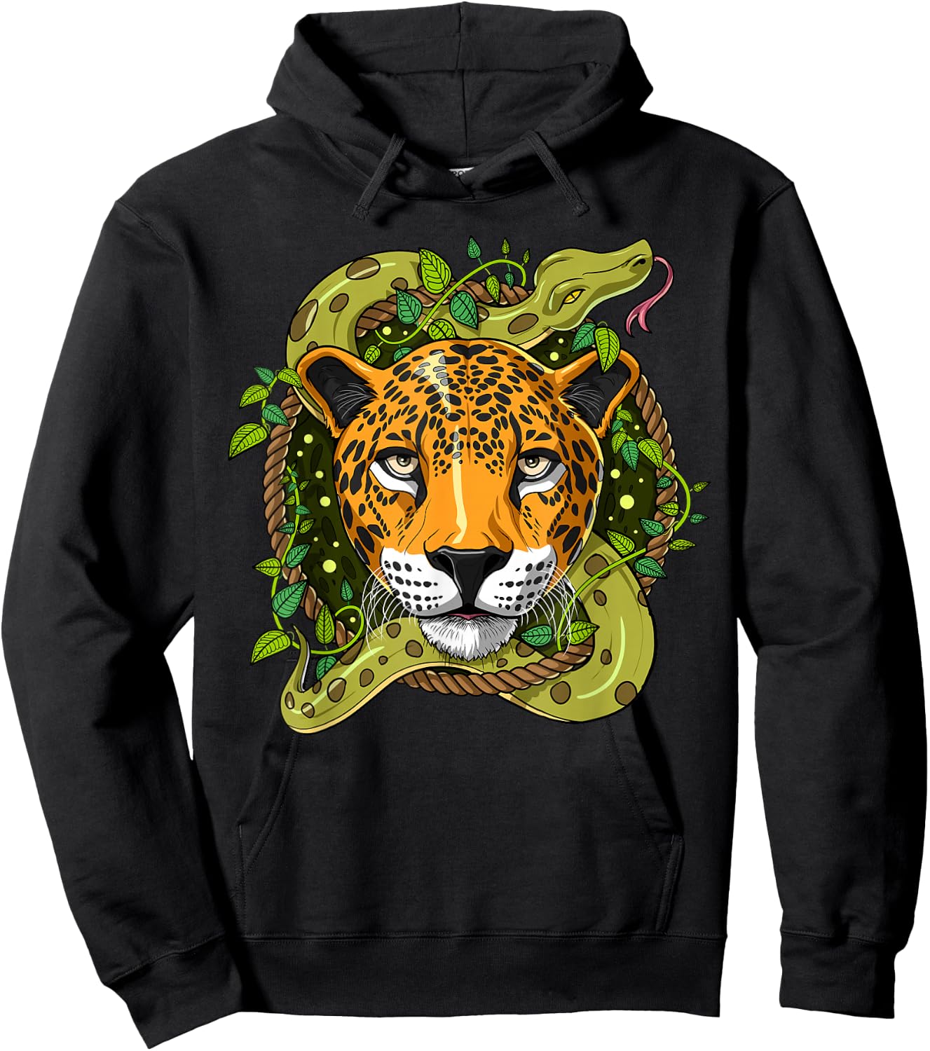 Jaguar Snake Forest Jungle Animals Jaguar Lover Hoodie - Hoodie | Black