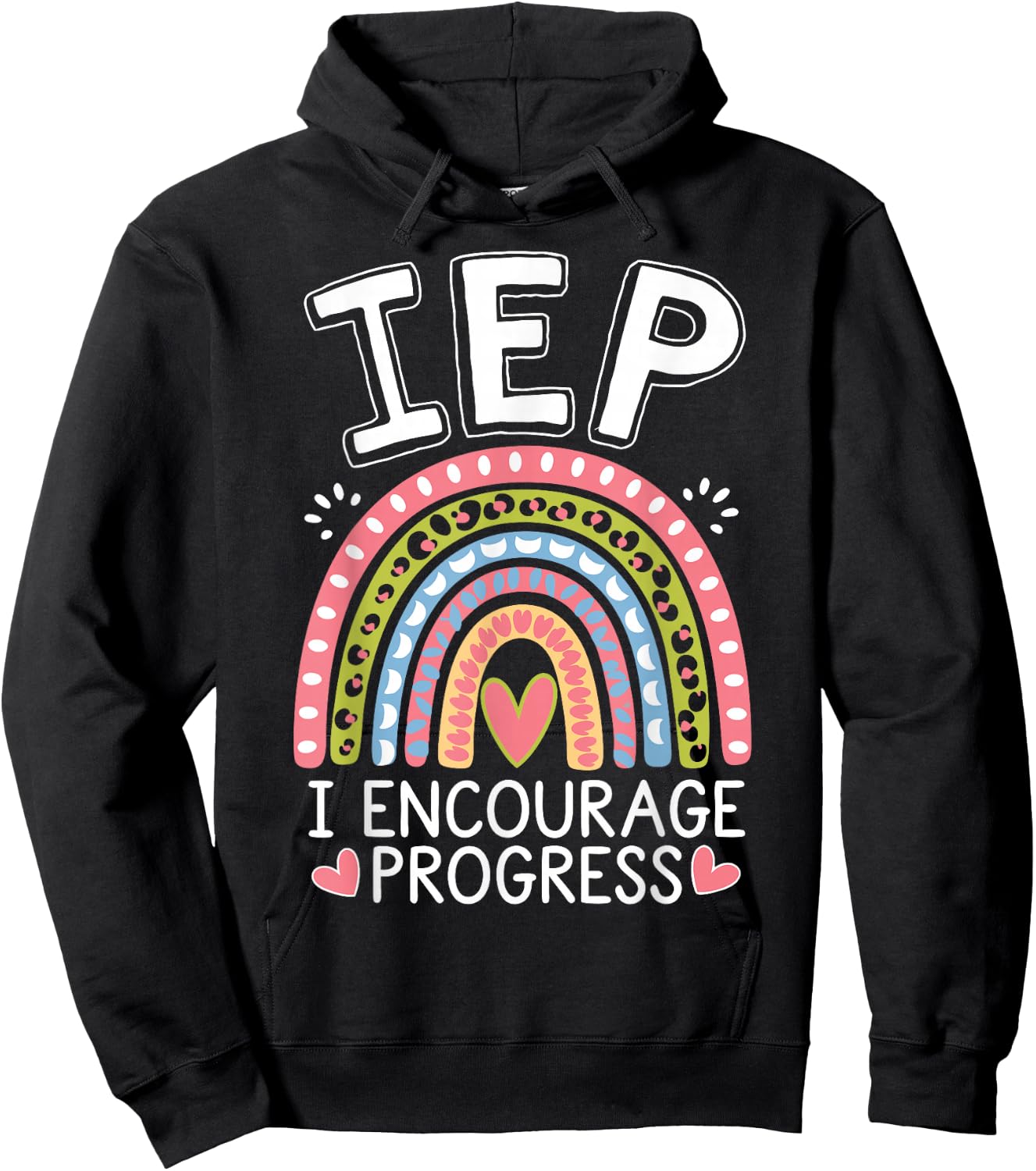 Intervention Teacher IEP I Encourage Funny Intervention Hoodie - Hoodie | Black