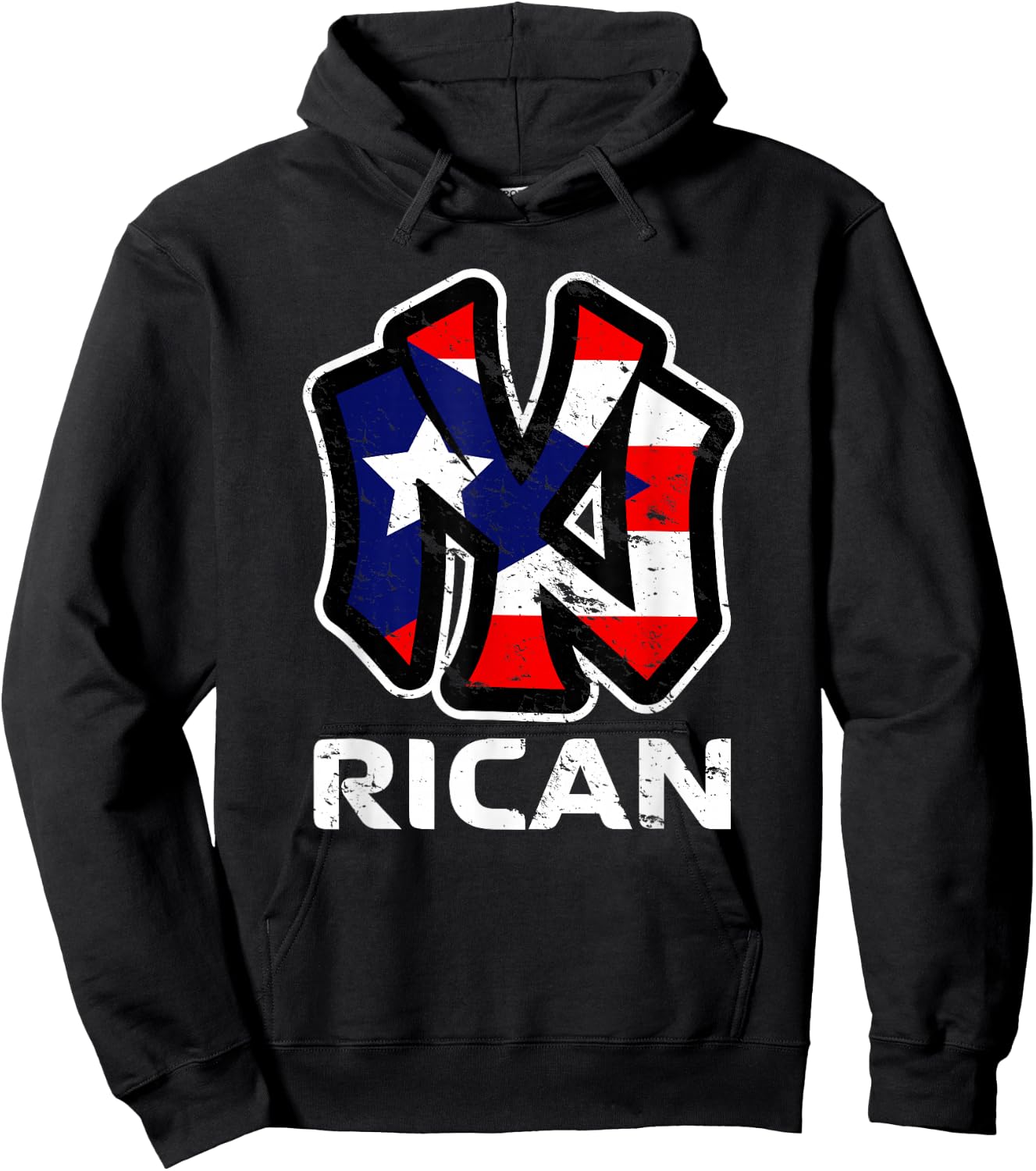 Proud Nuyorican Puerto Rico Hoodie - Hoodie | Black