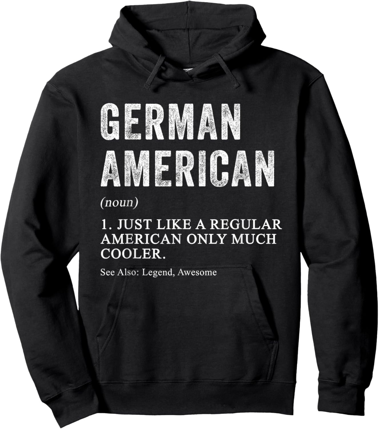 German American Definition Dual Citizen New US Citizen Hoodie - Hoodie | Black
