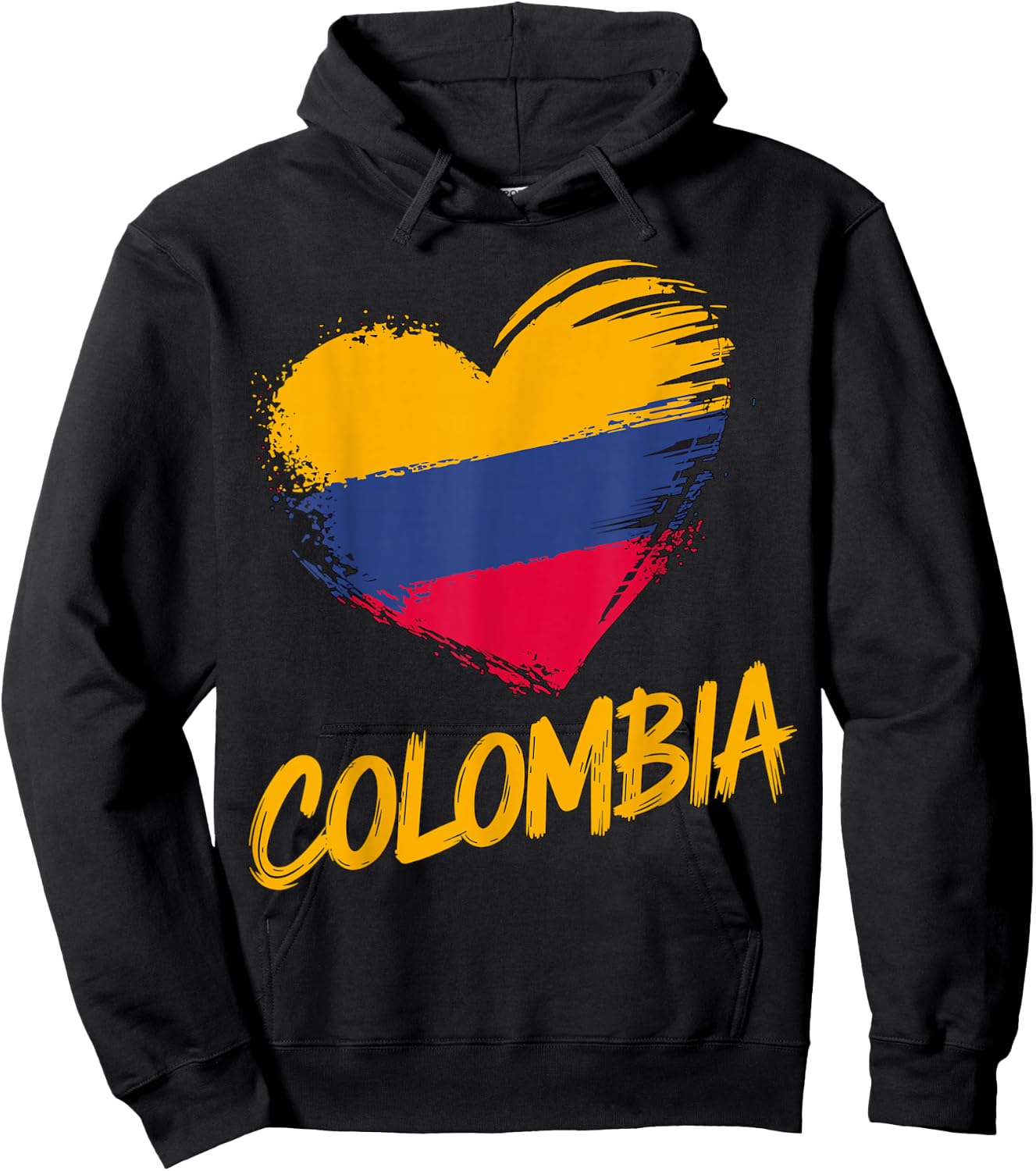 Magical and Funny Colombian Gifts Colombia Heart Colombian Flag - Black, Small, , Short Sleeve Hoodie - Hoodie | Black