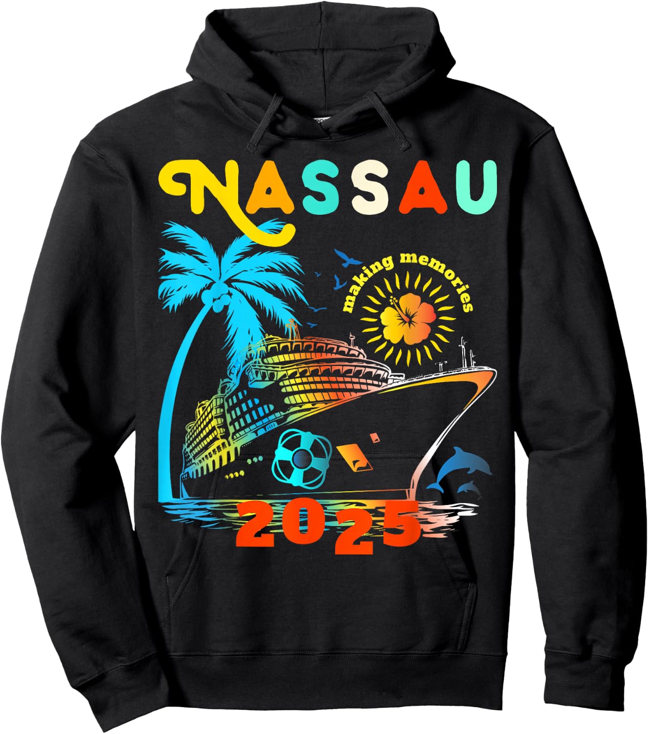 Nassau Cruise 2025 Cruising Together Bahamas Family Matching Hoodie - Hoodie | Black