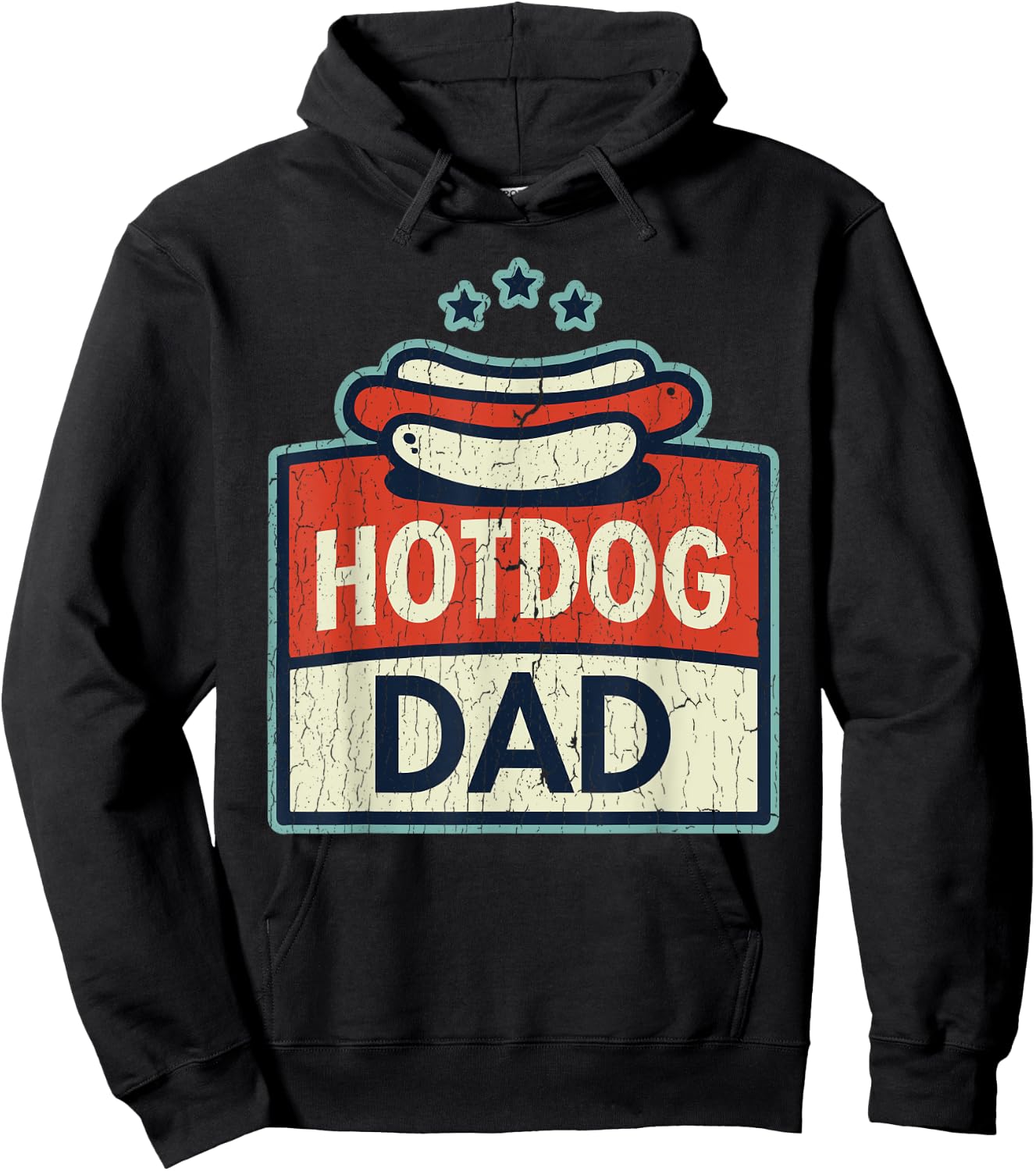 Funny Hotdog Dad Hot Dog Outfit Clothes Gift Father Hoodie - Hoodie | Black