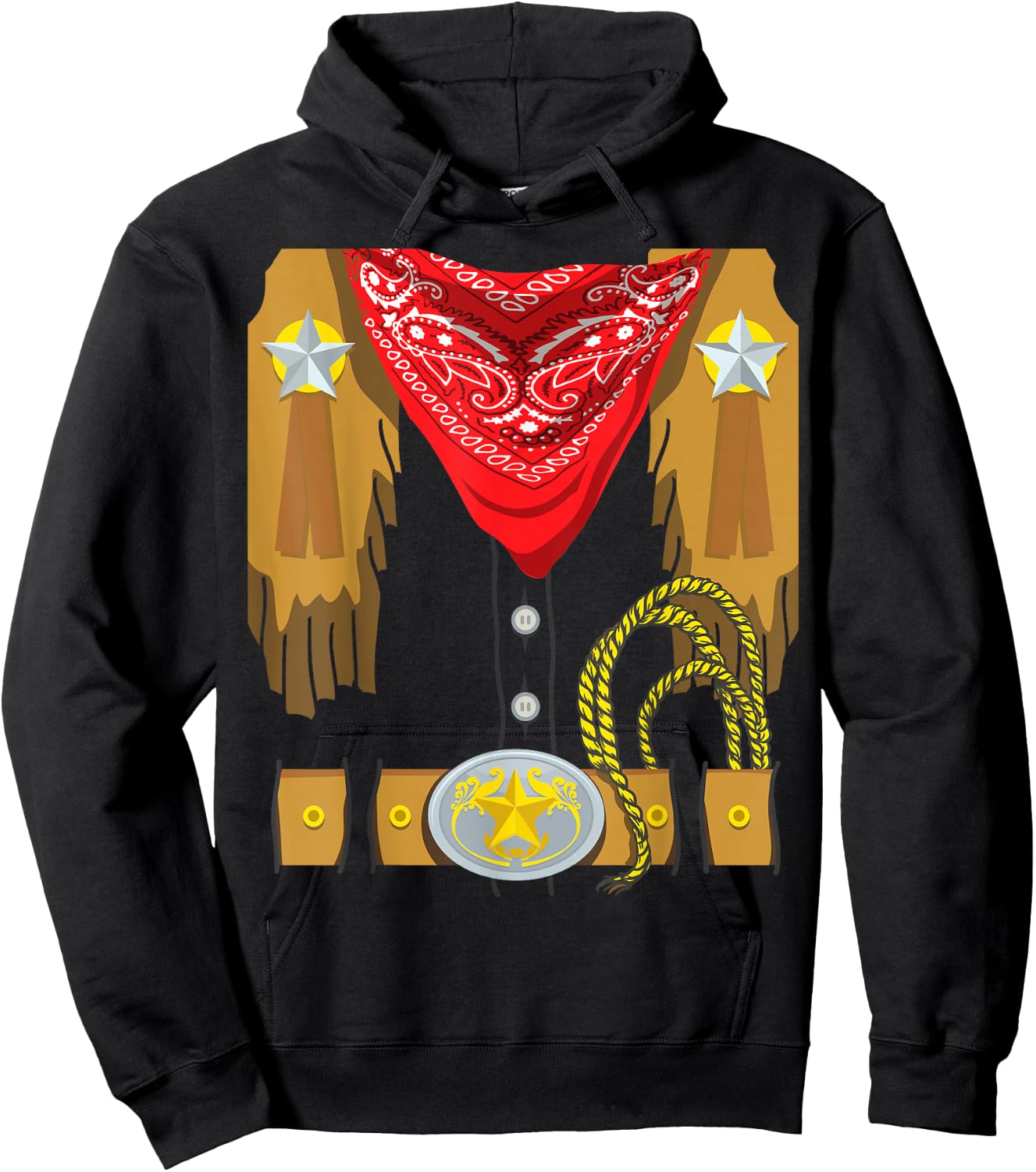 Western Rodeo Sheriff Cowboy Costume Hoodie - Hoodie | Black