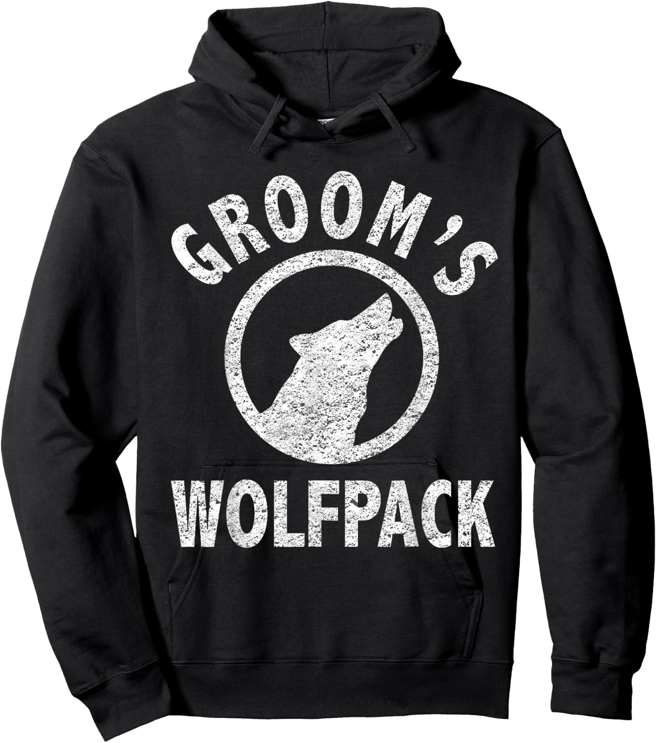 Grooms Wolfpack Shirt | Bachelor Party Group Shirts Hoodie - Hoodie | Black