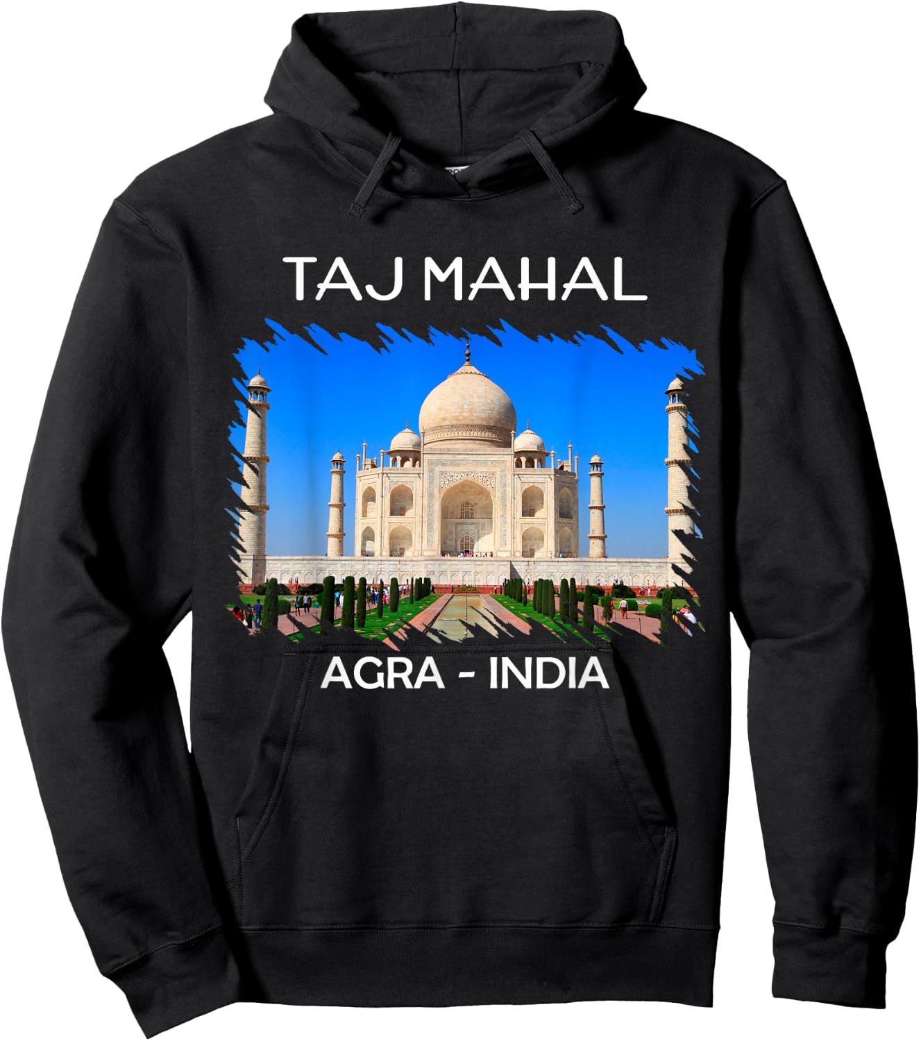 India Shirt - Taj Mahal Mausoleum - Tourist Travel Hoodie - Hoodie | Black