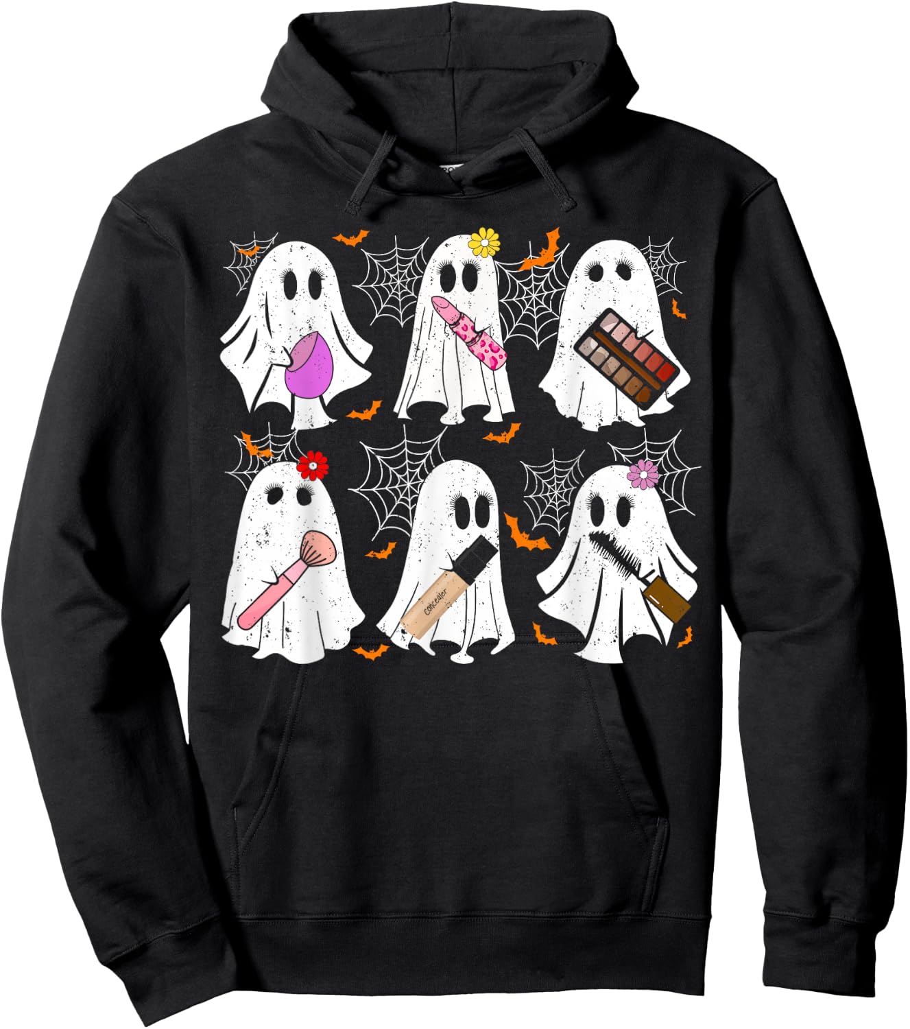 Ghost Makeup Artist Funny Costume For Halloween Men & Women Hoodie - Hoodie | Black