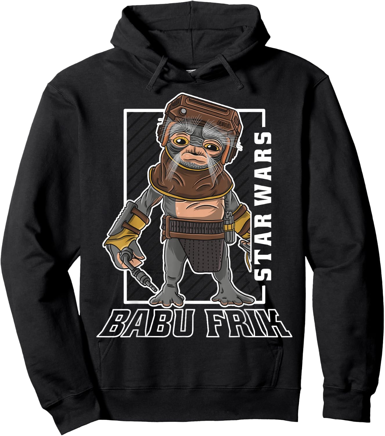Star Wars The Rise Of Skywalker Babu Frik Portrait Hoodie - Hoodie | Black