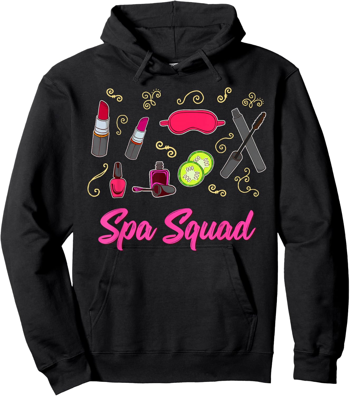 Spa Birthday Shirt - Spa Squad Shirt Hoodie - Hoodie | Black