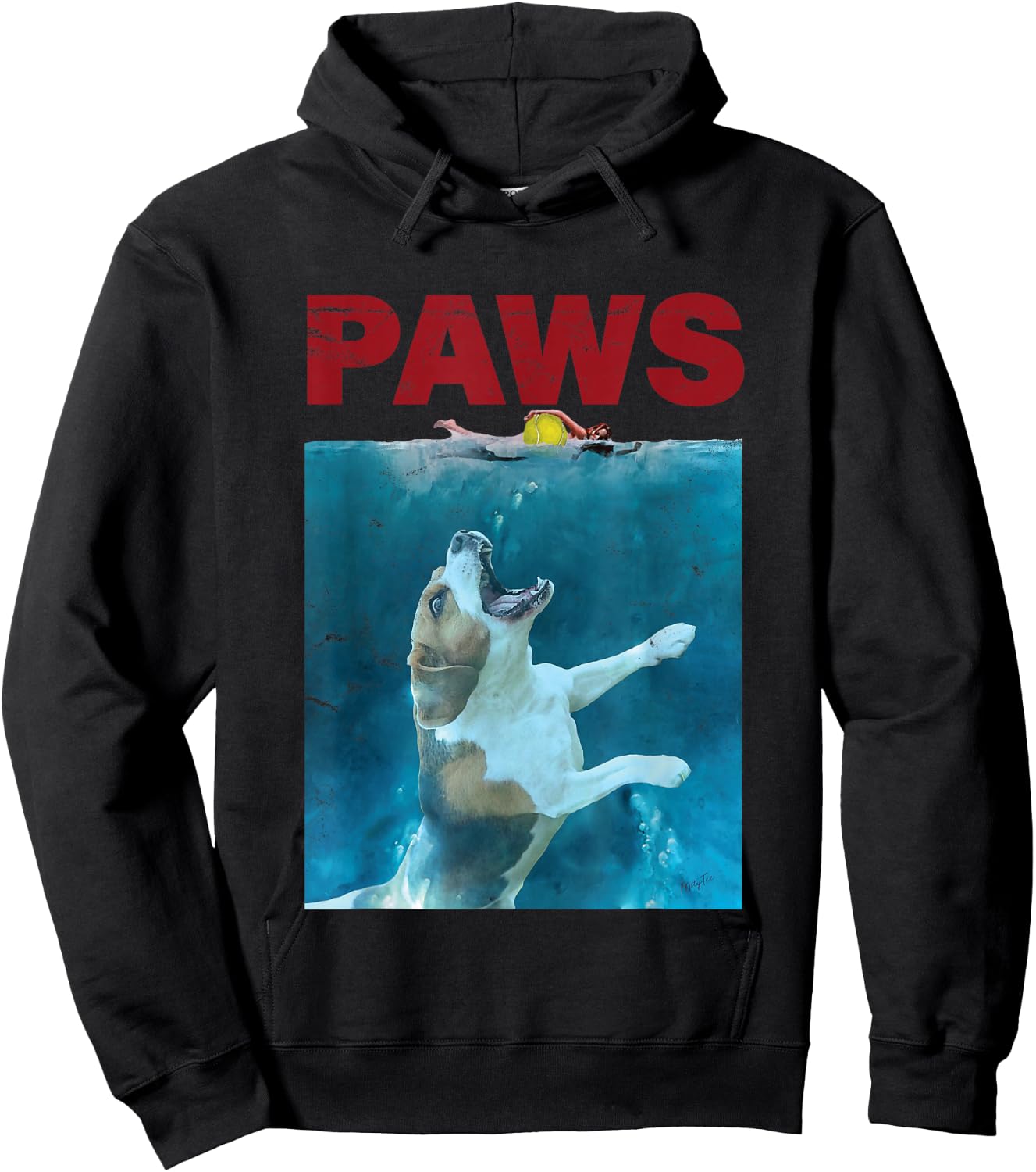 Funny Beagle | Underwater Dogs Hoodie - Hoodie | Black